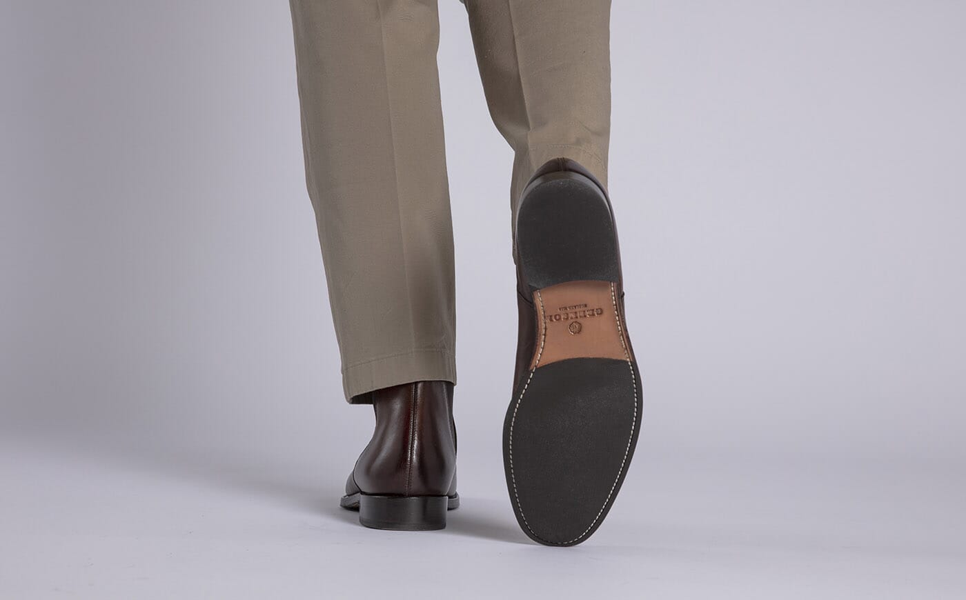 Declan Mens Chelsea Boots in Dark Brown Leather Grenson