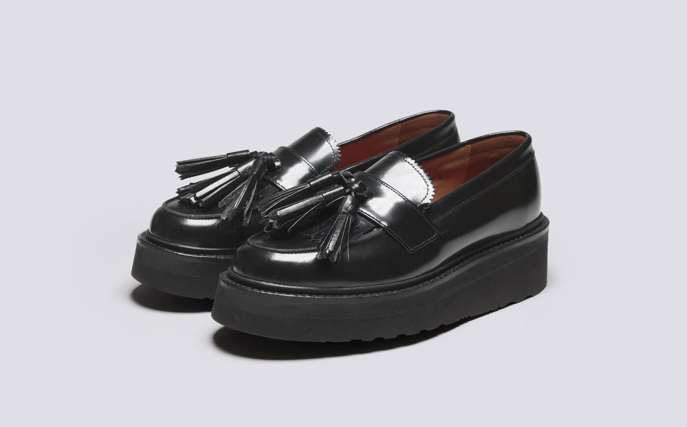 Grenson clara leather wedge loafers outlet