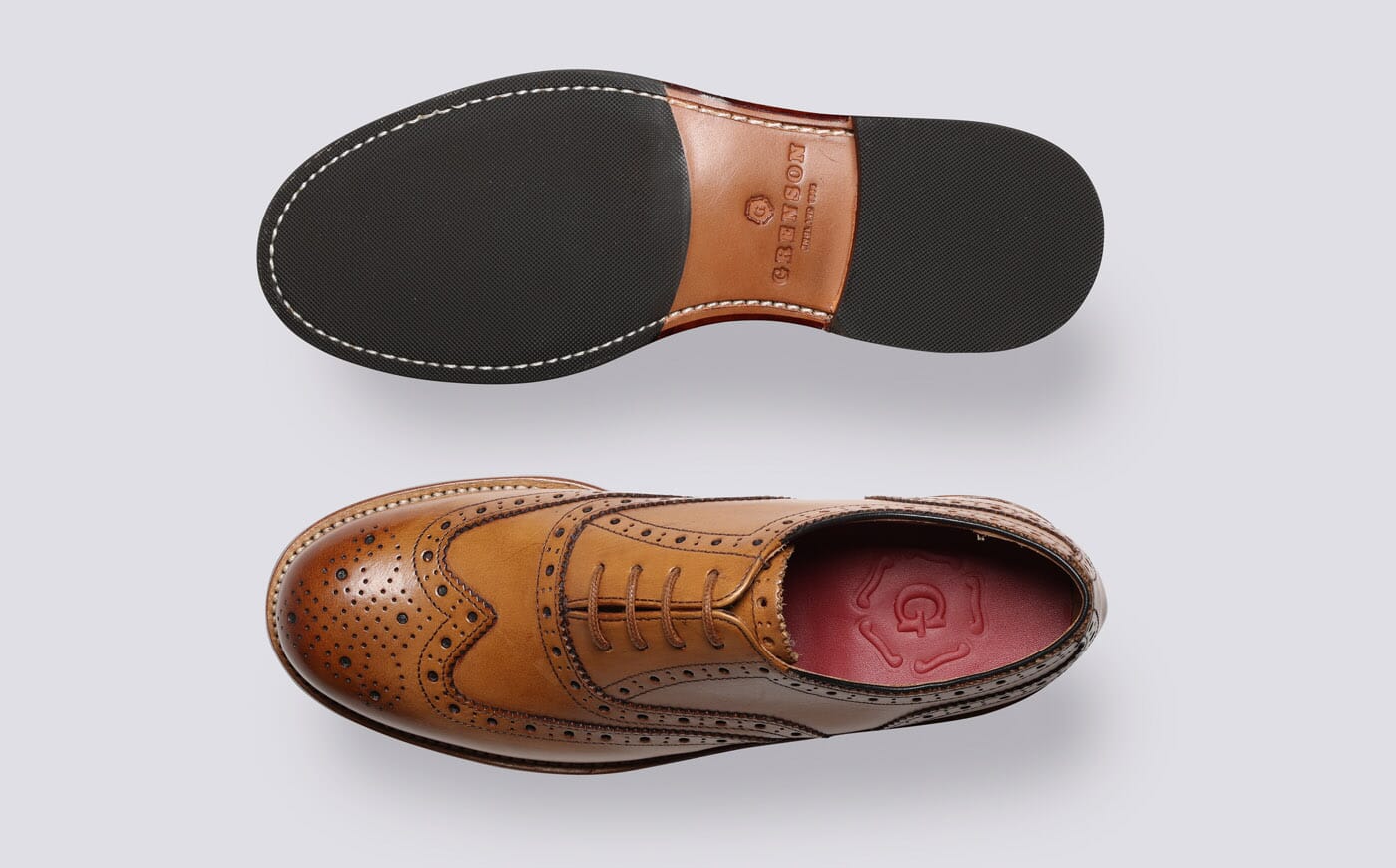 Rose Womens Brogues in Tan Leather Grenson