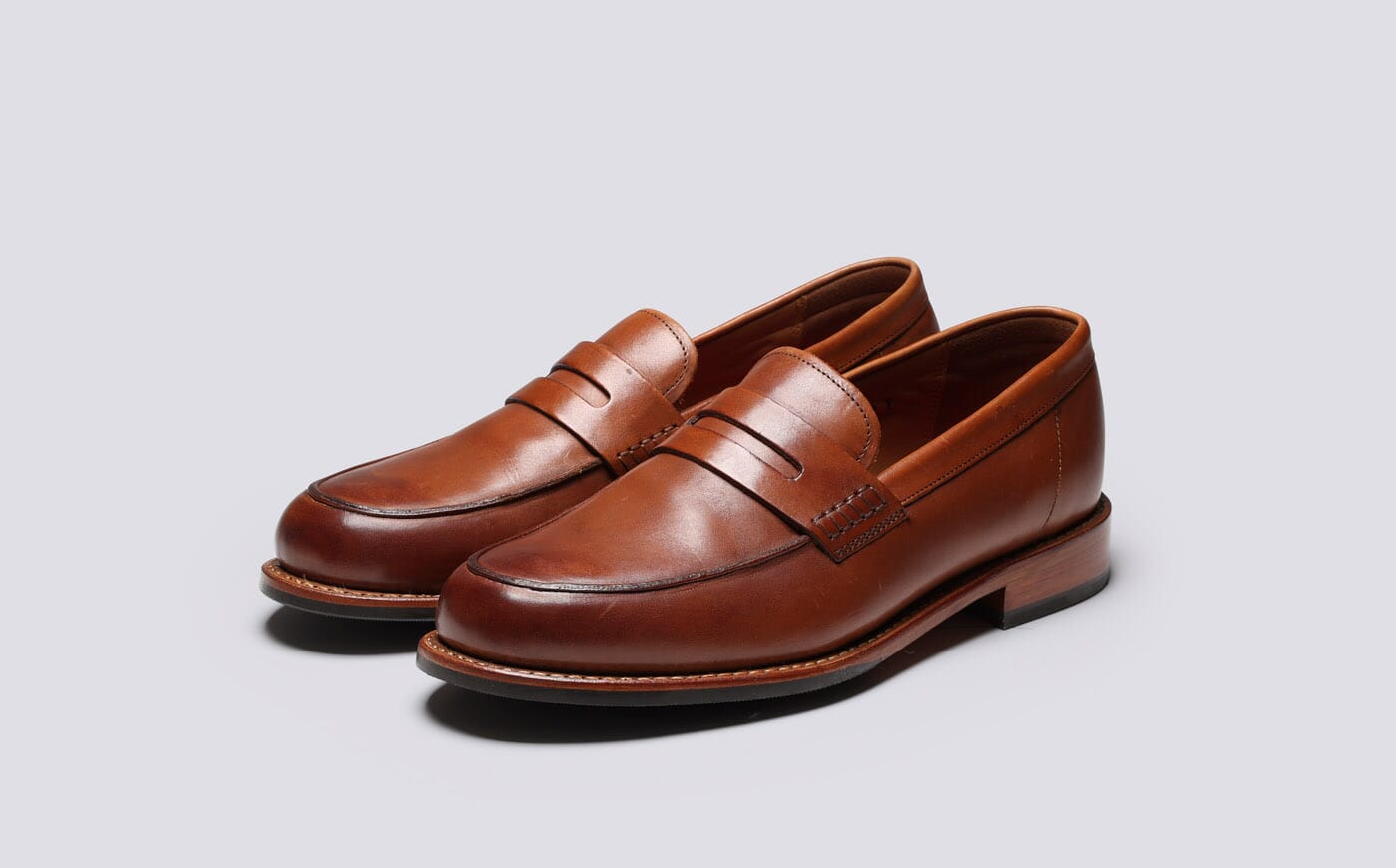 Jago Mens Loafers in Tan Leather Grenson