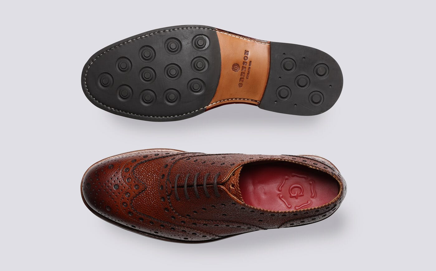 Anderson | Mens Brogues in Tan Country Grain | Grenson