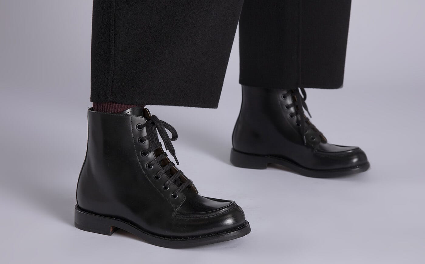 Black derby boots shop