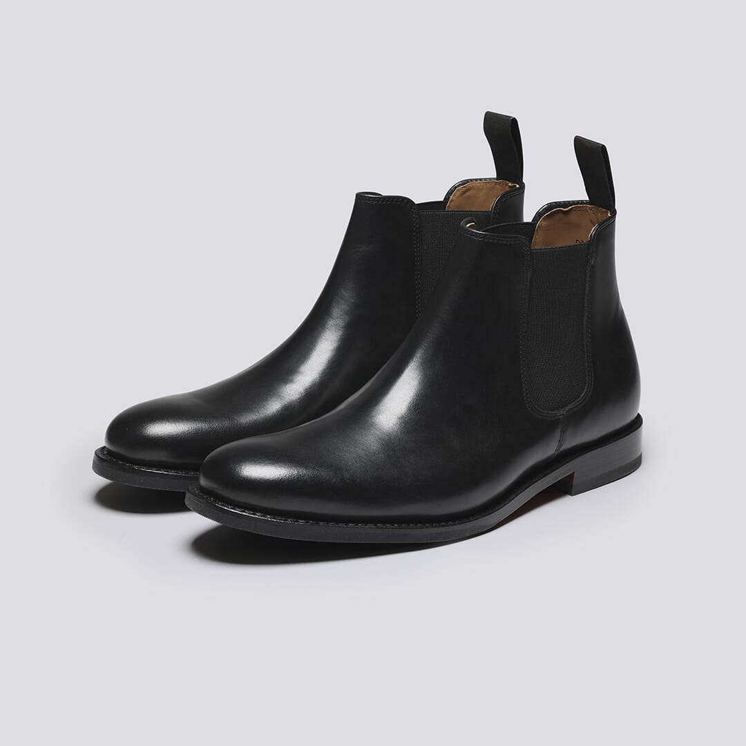 grace Grace | Womens Chelsea Boots in Black Leather | Grenson