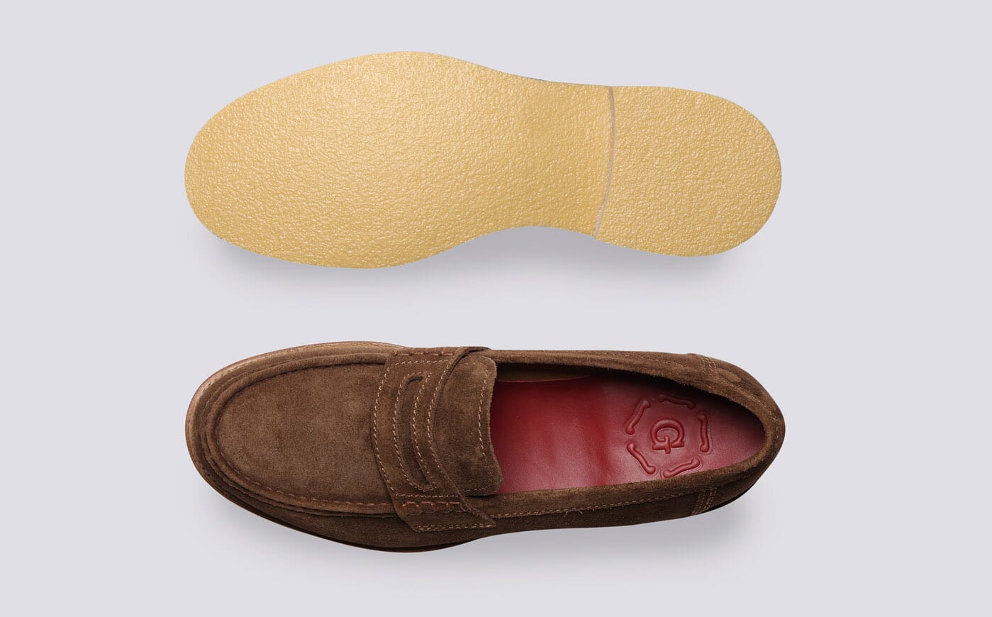 Raleigh Mens Loafers in Brown Suede Grenson
