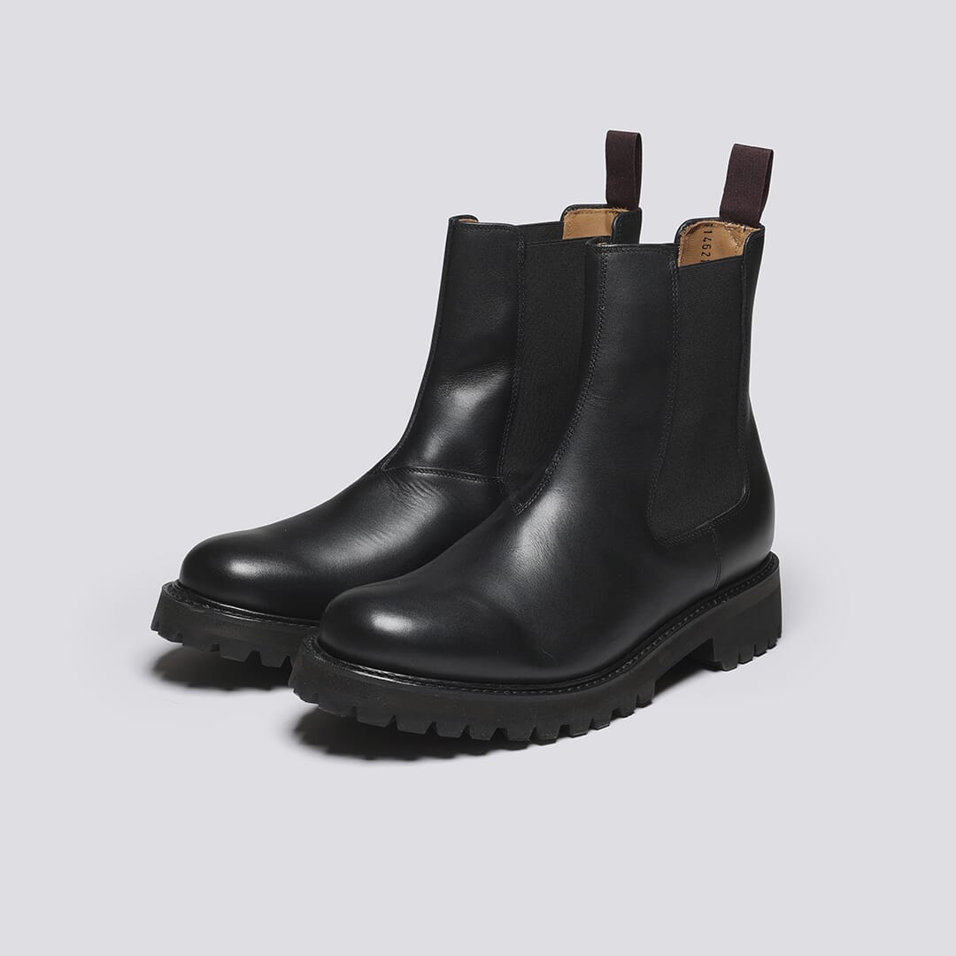 Milo WP Mens Chelsea Boots in Black Waterproof Grenson