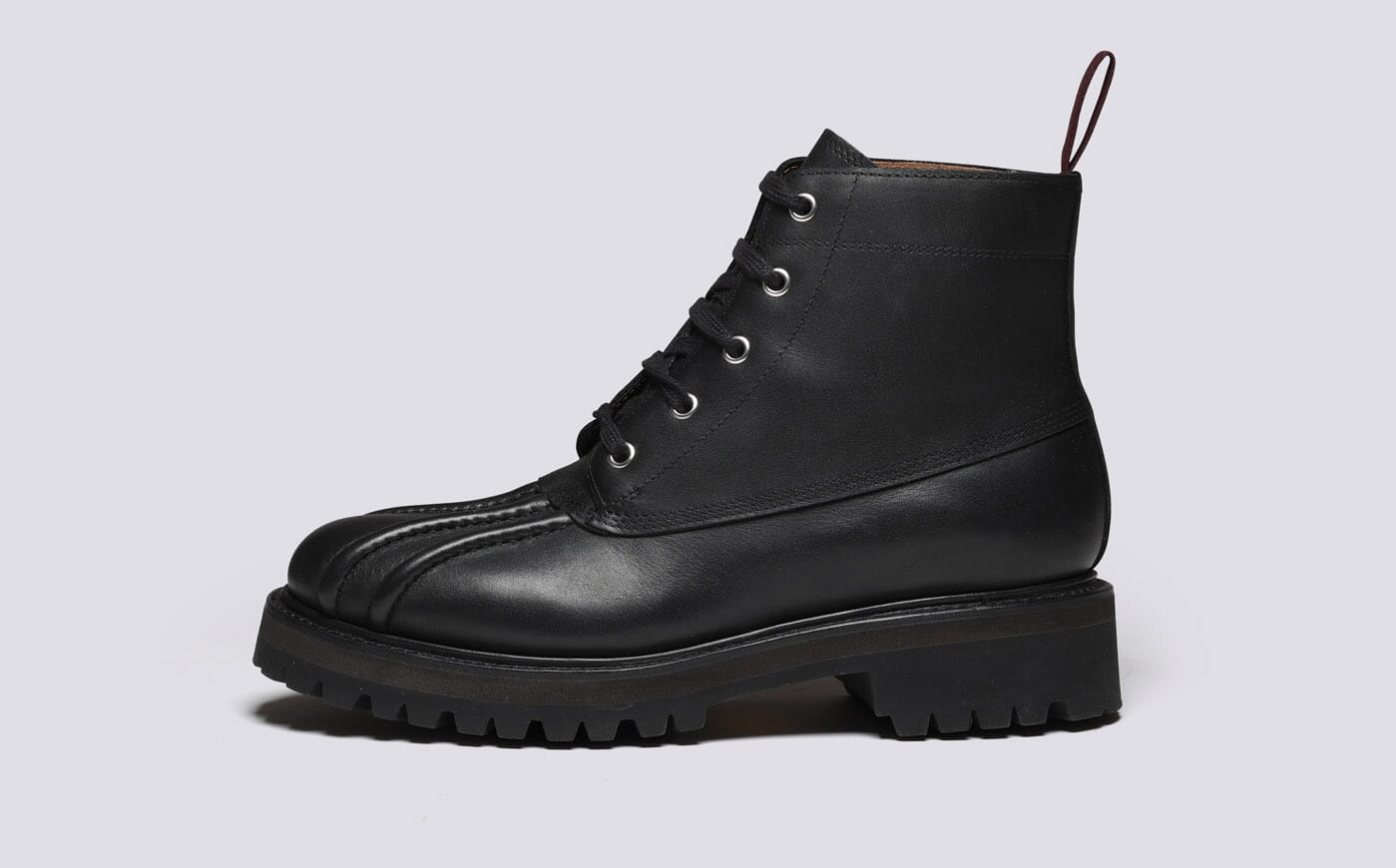 Solid black duck boots cheap