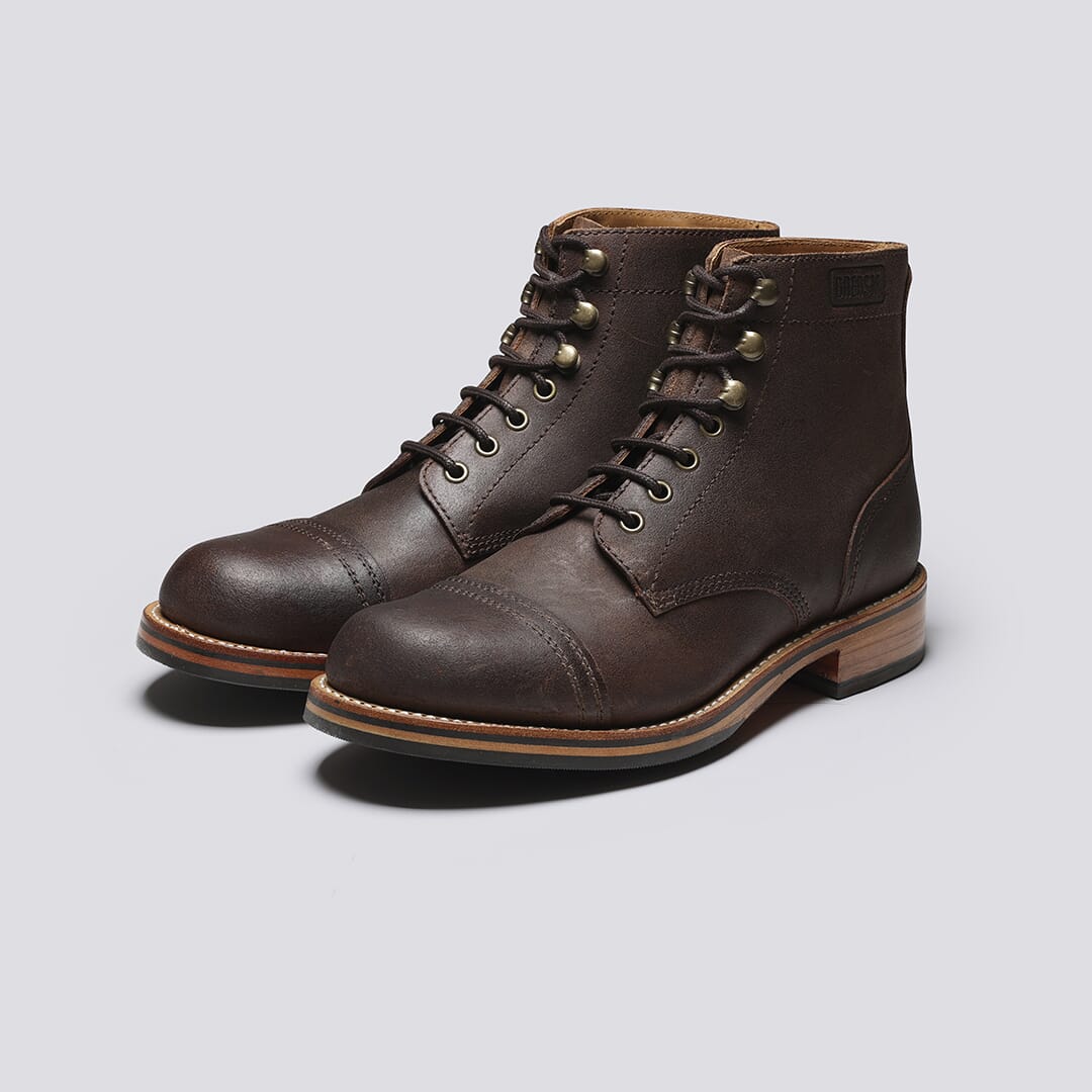 Radley Mens Boots in Brown Waxy Suede Grenson