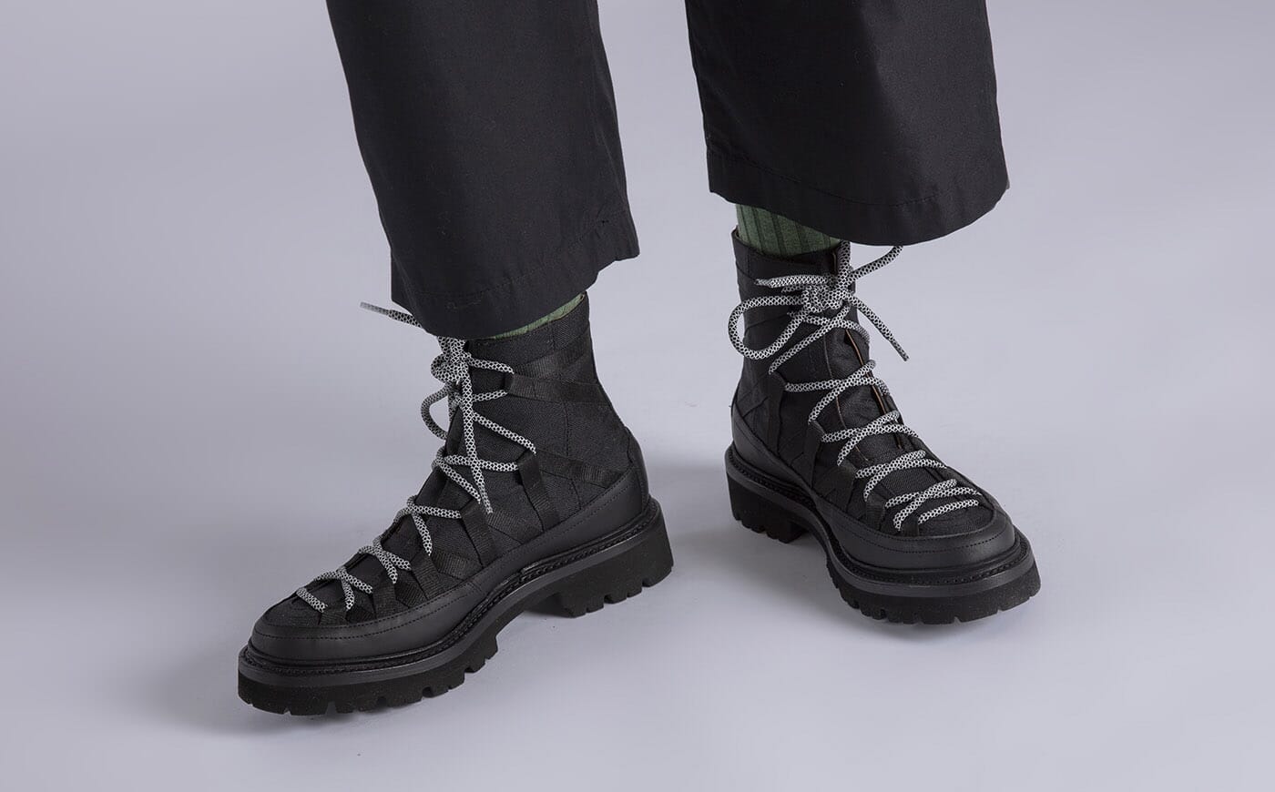 Black canvas combat boots cheap