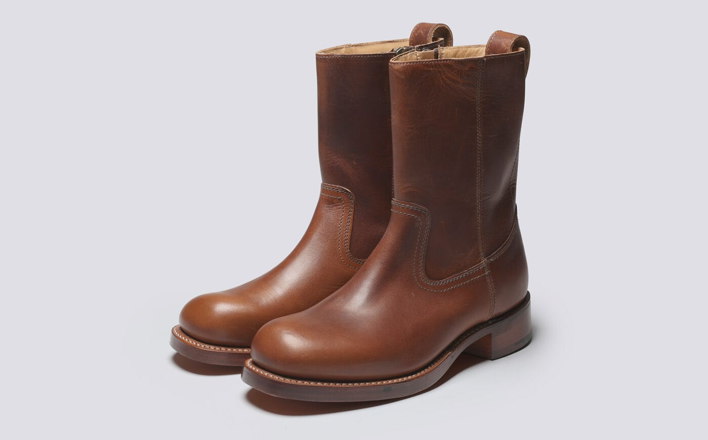 Dark tan boots top