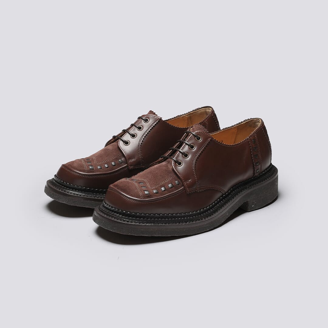 Grenson x Yuketen | Mens Creeper in Brown with Triple Welt | Grenson