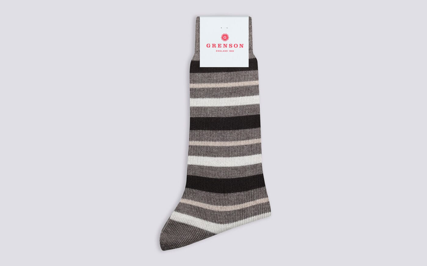 Socks Brown And Beige Stripe Socks Brown And Beige Stripe