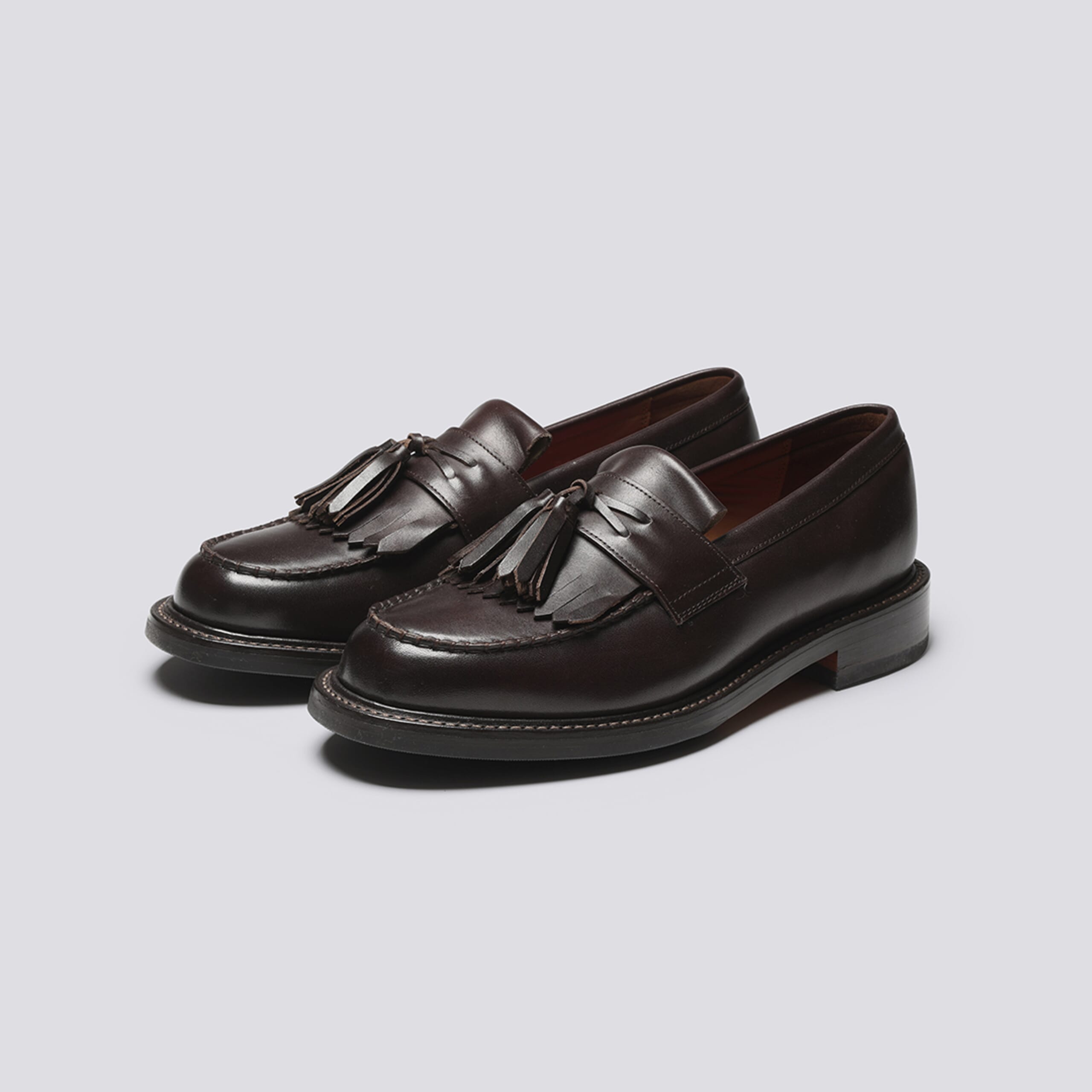 GRENSON Moc Toe Loafers Mens US 8 UK 7 Brown Leather Dress Shoes Business Modern Morven | Mens Loafers in Dark Brown Leather | Grenson main image 4