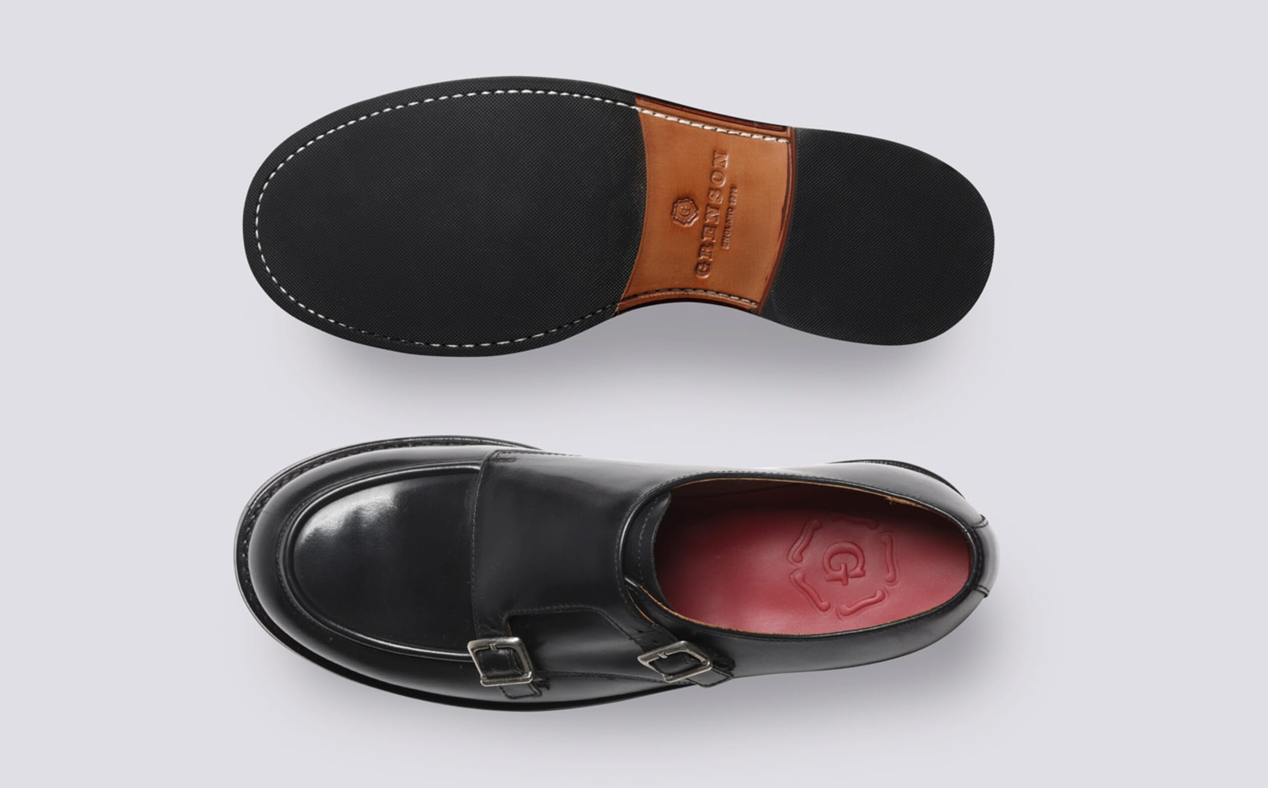 Grenson England Ellery Mens Size 8 Black Classic Double Monk Strap Dress Shoes diggery_114929_82__31237.  main image 4