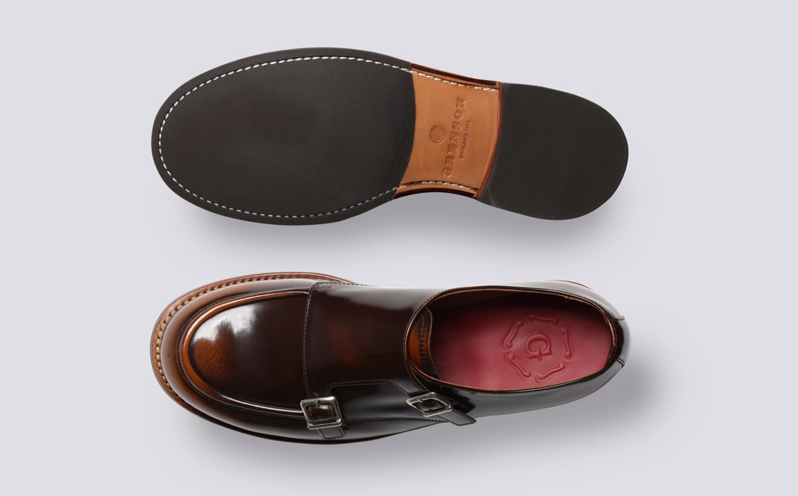 Men’s Grenson Double Monk Top Grain Leather Dress Shoes UK 8 US 9 Handmade Diggery main image 3