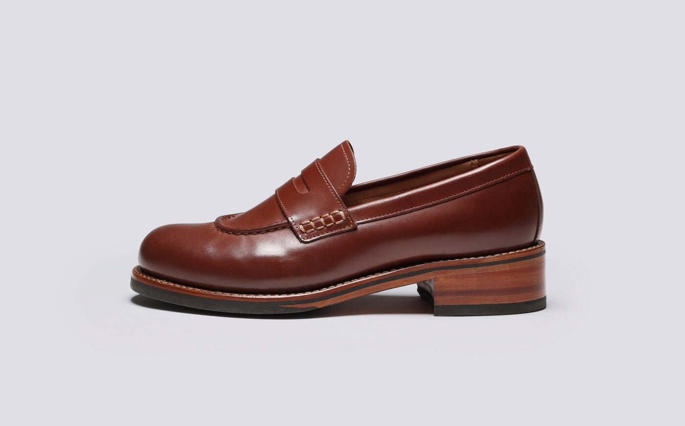 Hattie Womens Loafers in Tan Colorado Leather Grenson