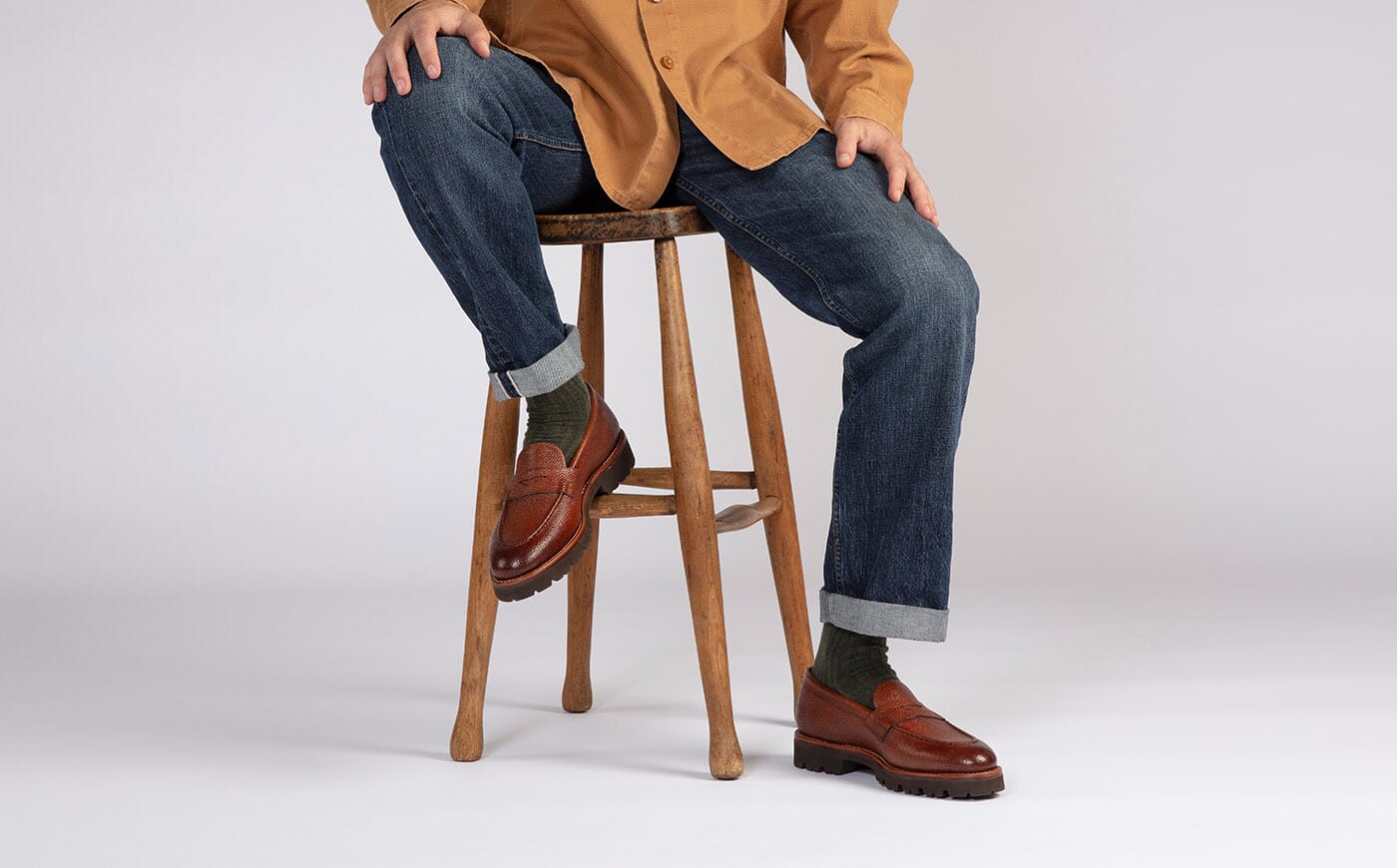 Lloyd | Mens Loafers in Tan Country Grain | Grenson