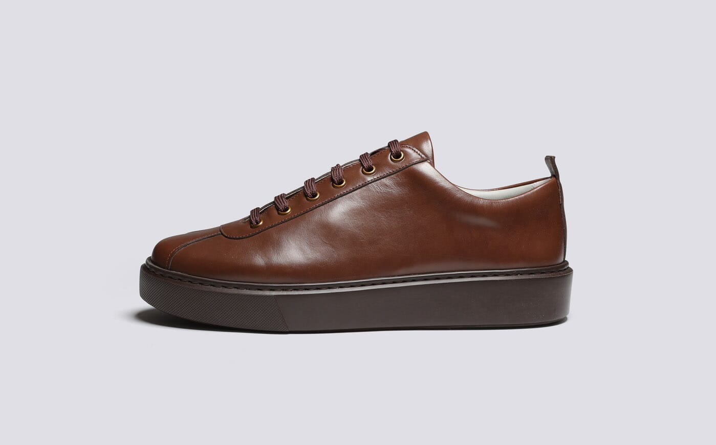 Sneaker 30 Mens Sneakers in Brown Antique Leather Grenson
