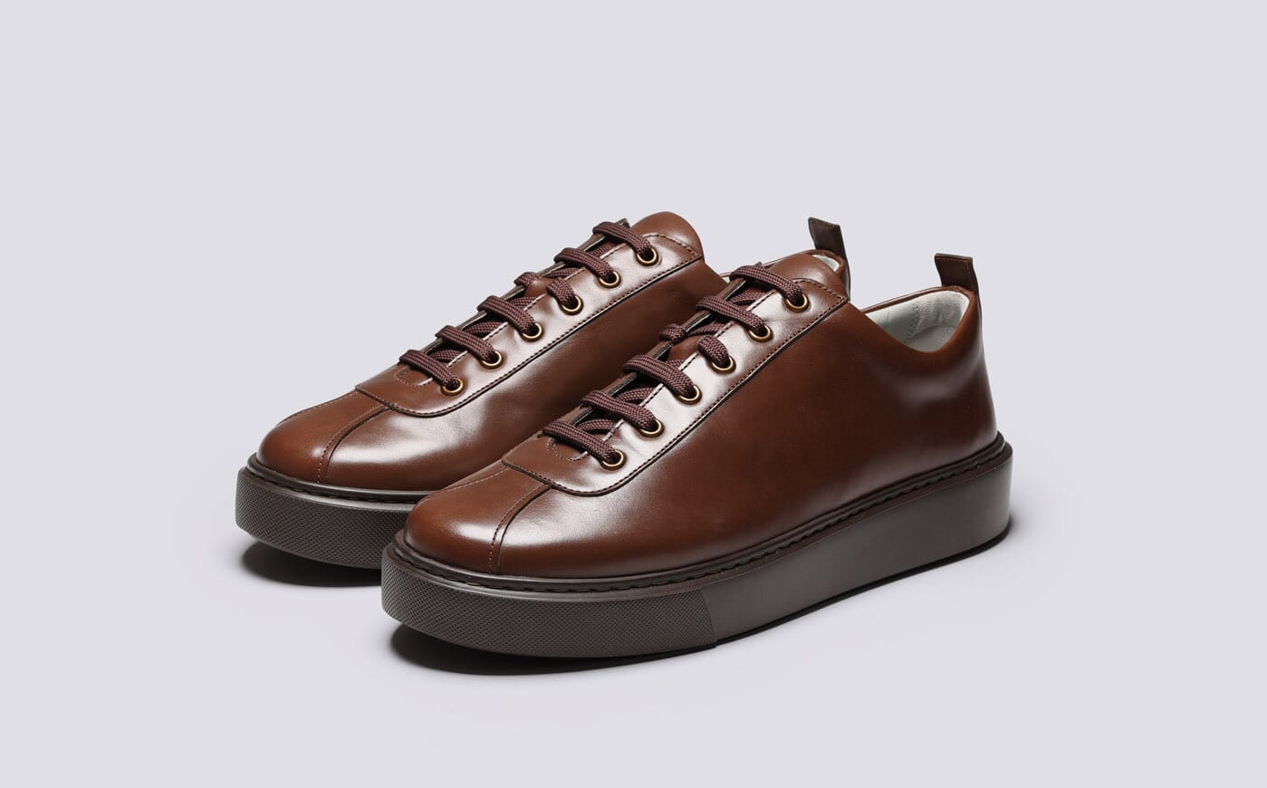 レビュー高評価の商品 Sneaker 30 | Mens Sneakers in Brown Antique Leather | Grenson テント・タープ