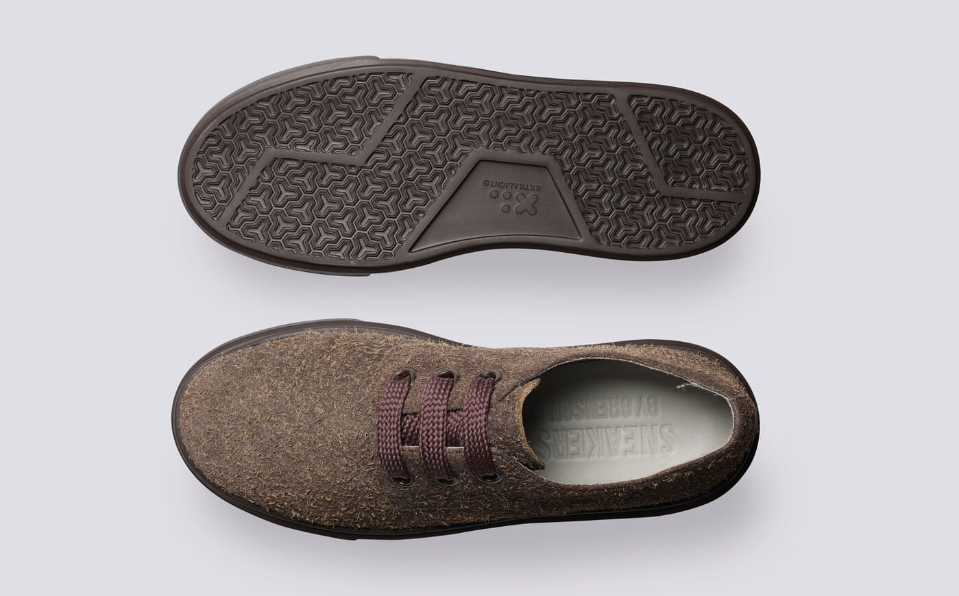 Sneaker 84 | Mens Derby Sneakers in Brown Suede | Grenson display picture 2