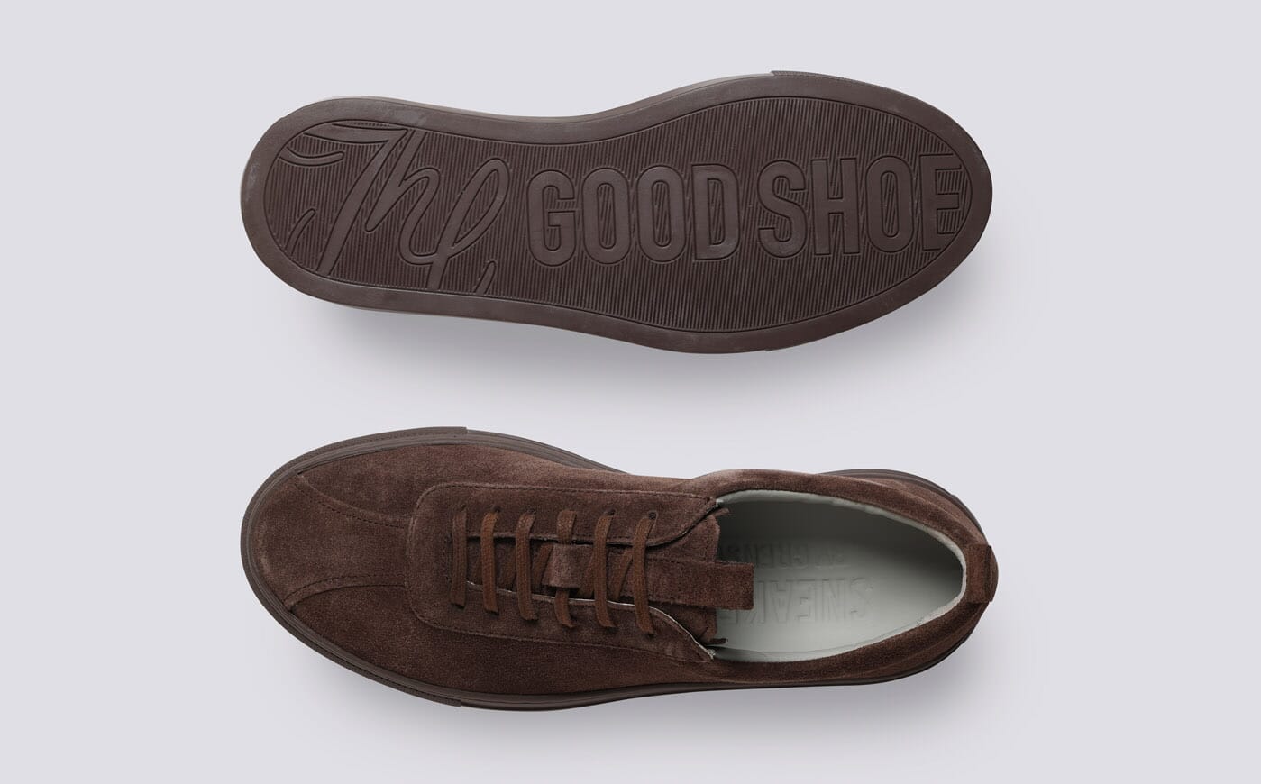 Sneaker 1 | Womens Sneakers in Dark Brown Suede | Grenson