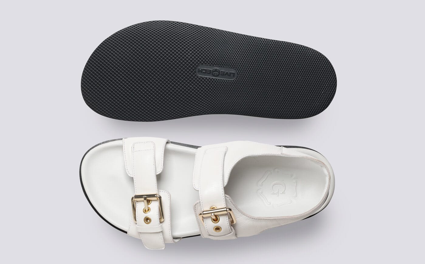 Leisel | Womens Sandals in White Leather | Grenson