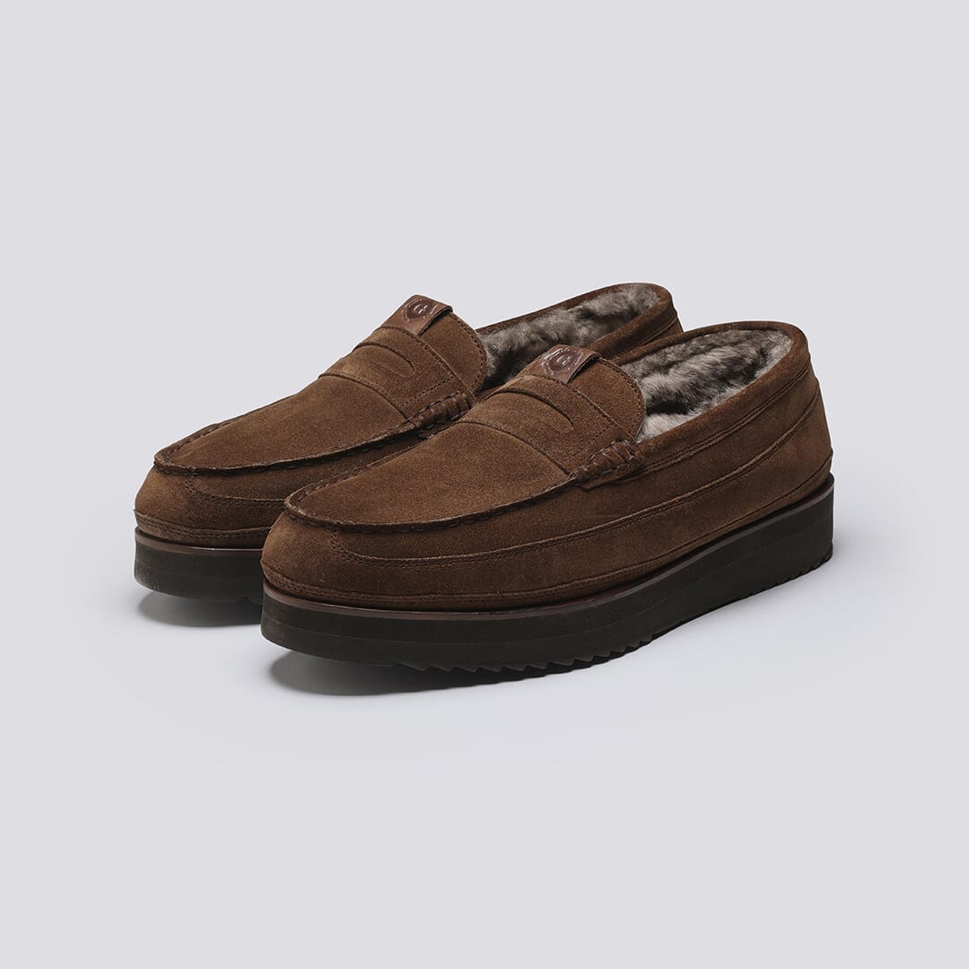 【美品】GRENSON × S/DOUBLE モカシンシューズ 27cm 213726_slone_threequarters_pri