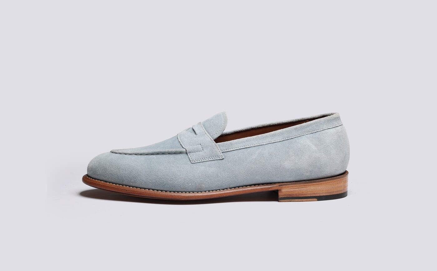 Lloyd | Mens Loafers in Sky Blue Suede | Grenson display picture 1