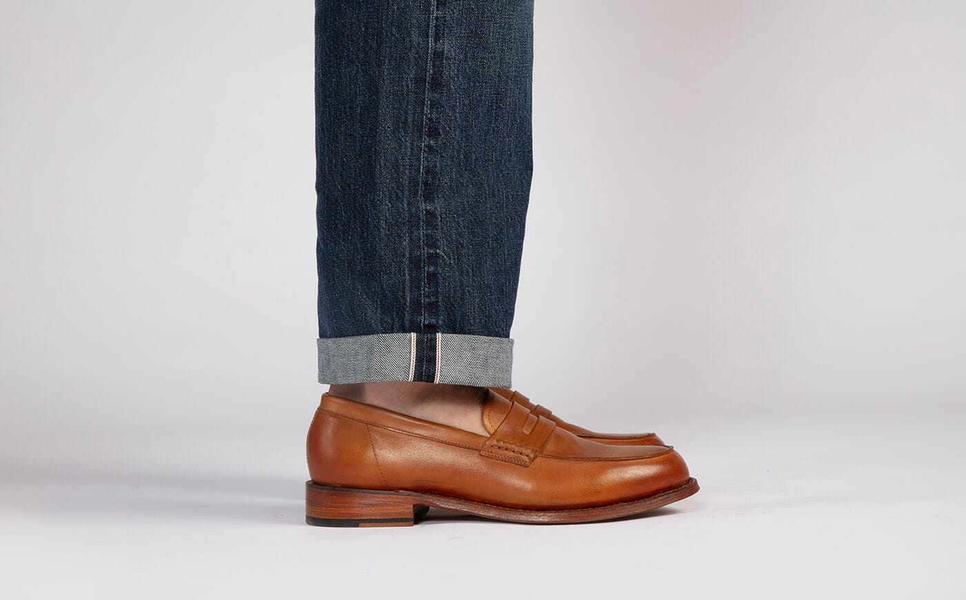 Jago | Mens Loafers in Light Tan Dipped Leather | Grenson display picture 2