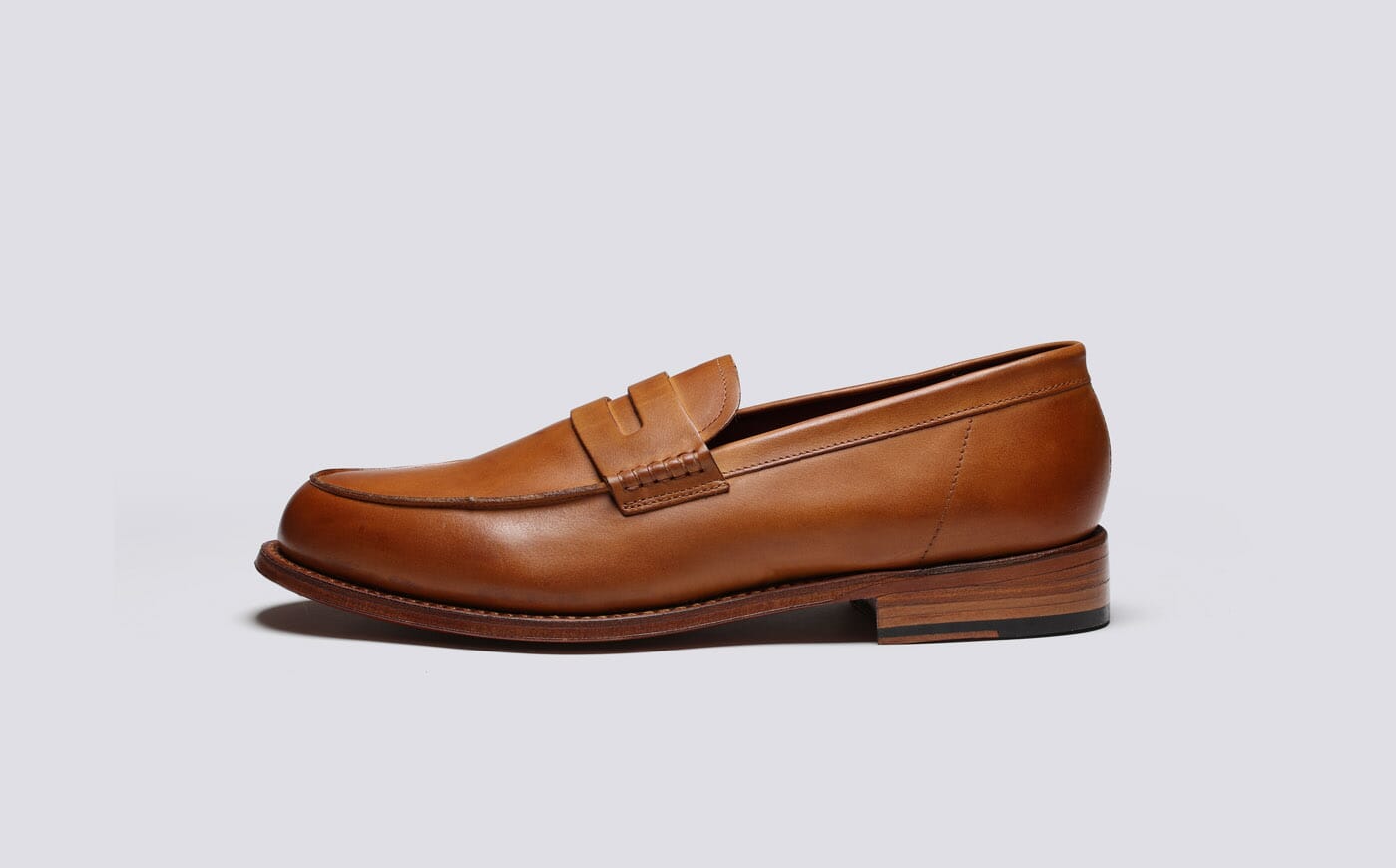 Jago | Mens Loafers in Light Tan Dipped Leather | Grenson display picture 1