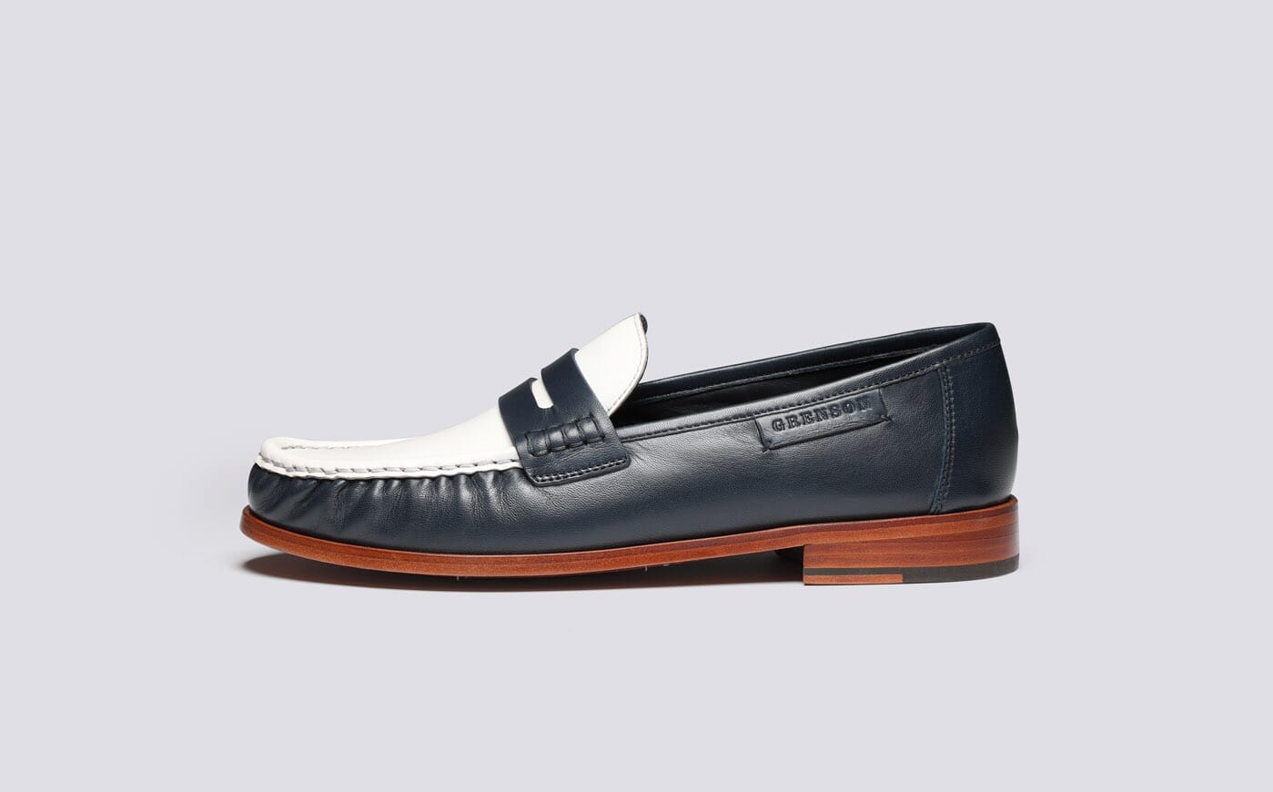 Grenson Men Moccasin Loafers Size 8 Simeon | Mens Moccasin Loafers in White | Grenson main image 2