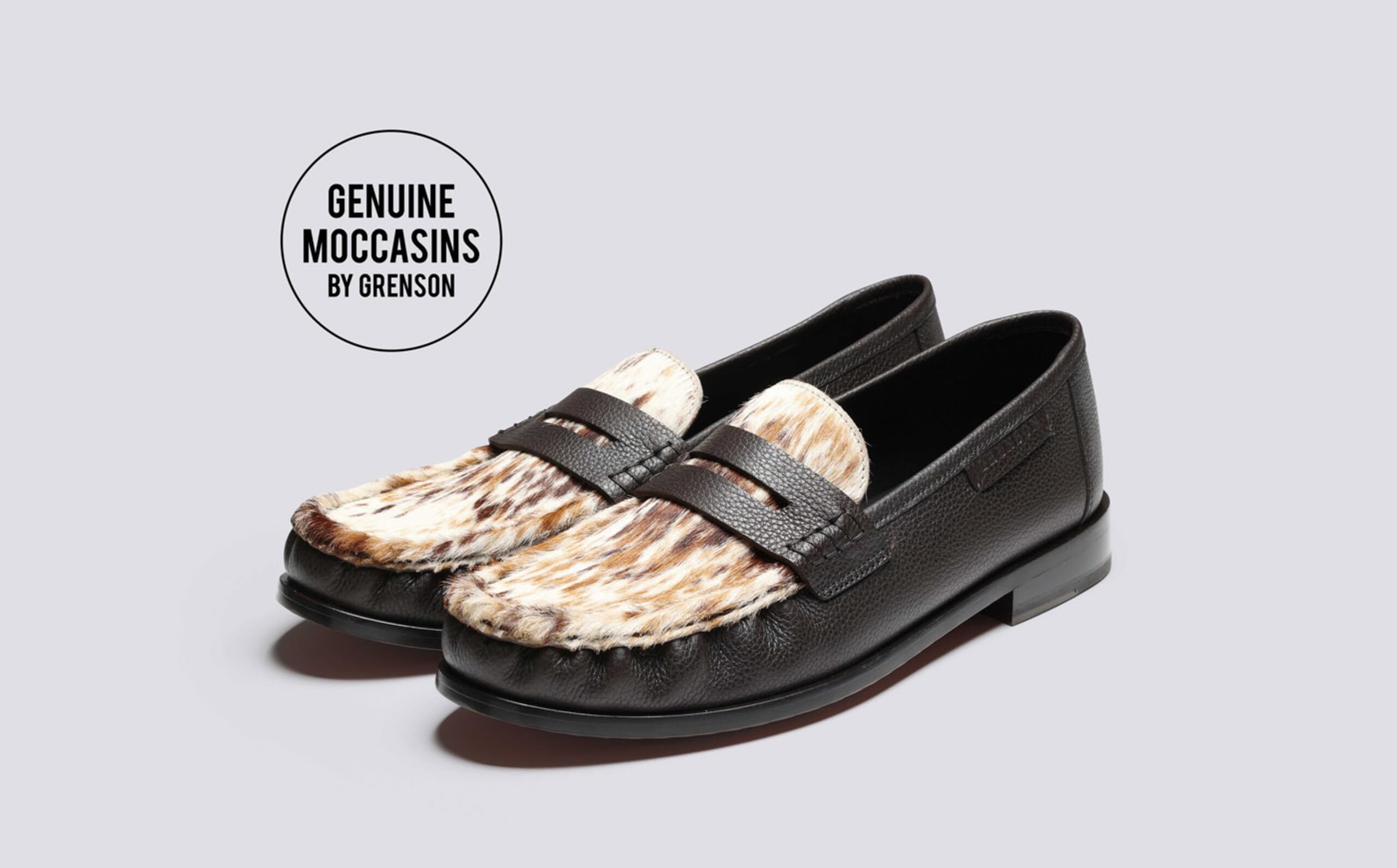 Grenson Men Moccasin Loafers Size 8 114946_simeon_topsole_print__8  main image 2