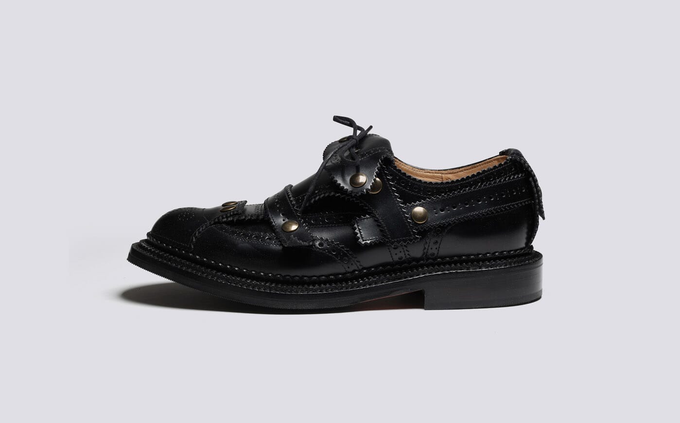 CRAIG GREEN Grenson Womens Brogues in Black Leather Grenson Shoes