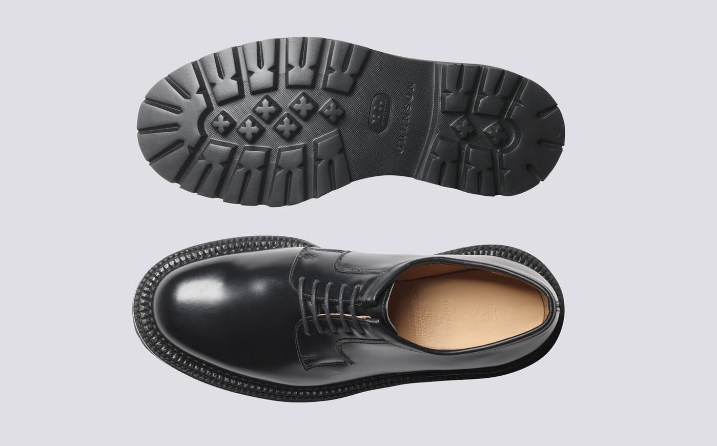 Camden | Mens Wholecut Derby in Black Triple Welt | Grenson