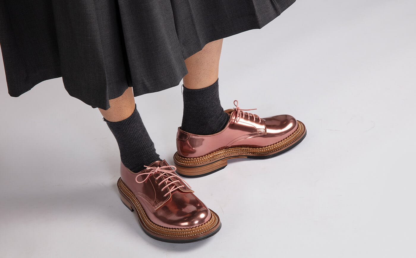 Devon | Womens Shoes in Rose Gold with Triple Welt | Grenson