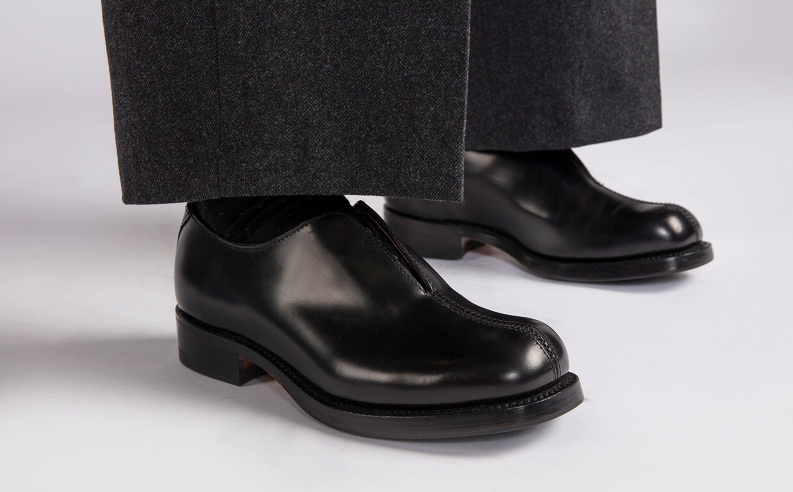 Grenson Men Black Oxford Black Leather Shoes Size 9.5 YMC x Grenson | Mens Oxford Shoes in Black Leather | Grenson main image 3