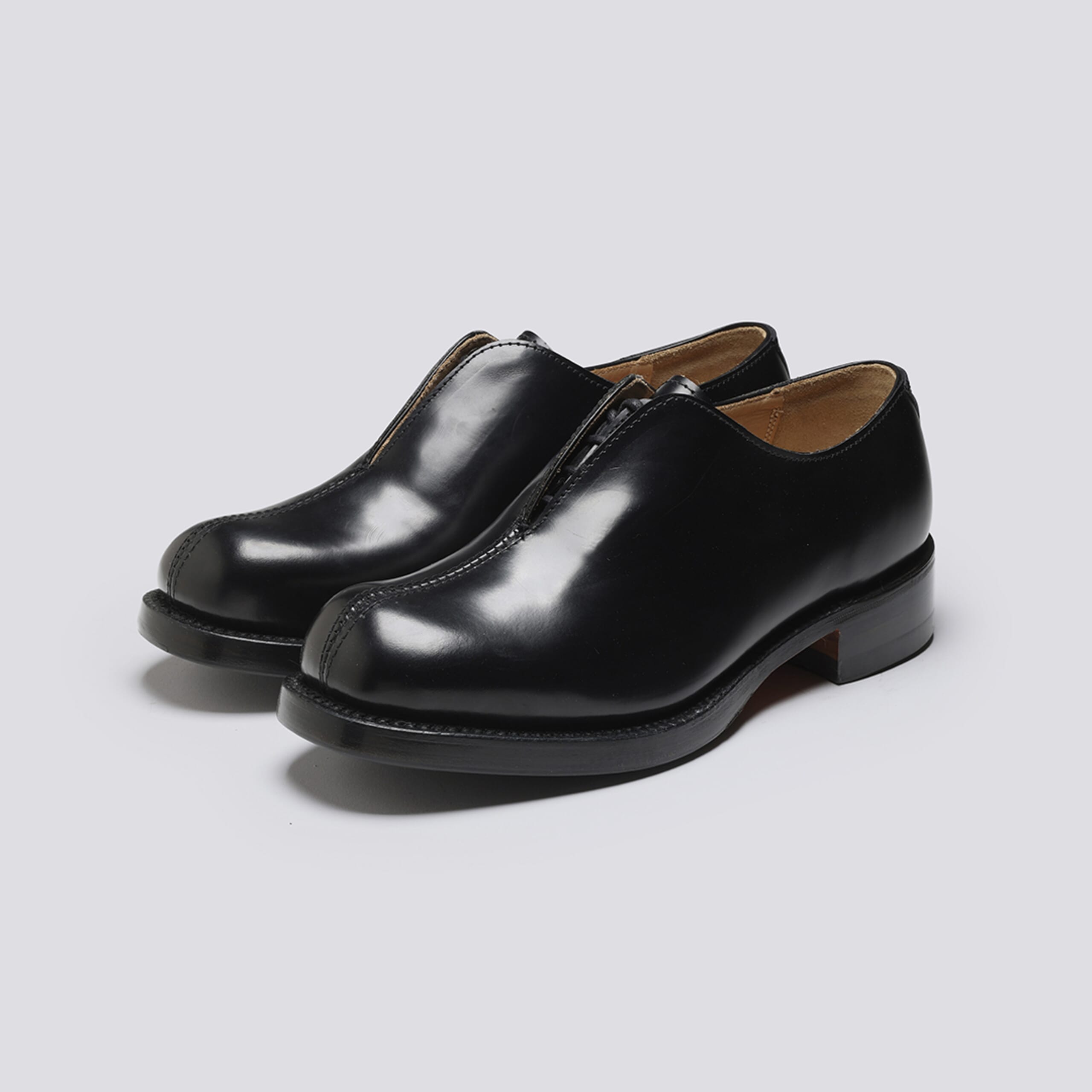 YMC x Grenson | Mens Oxford Shoes in Black Leather | Grenson