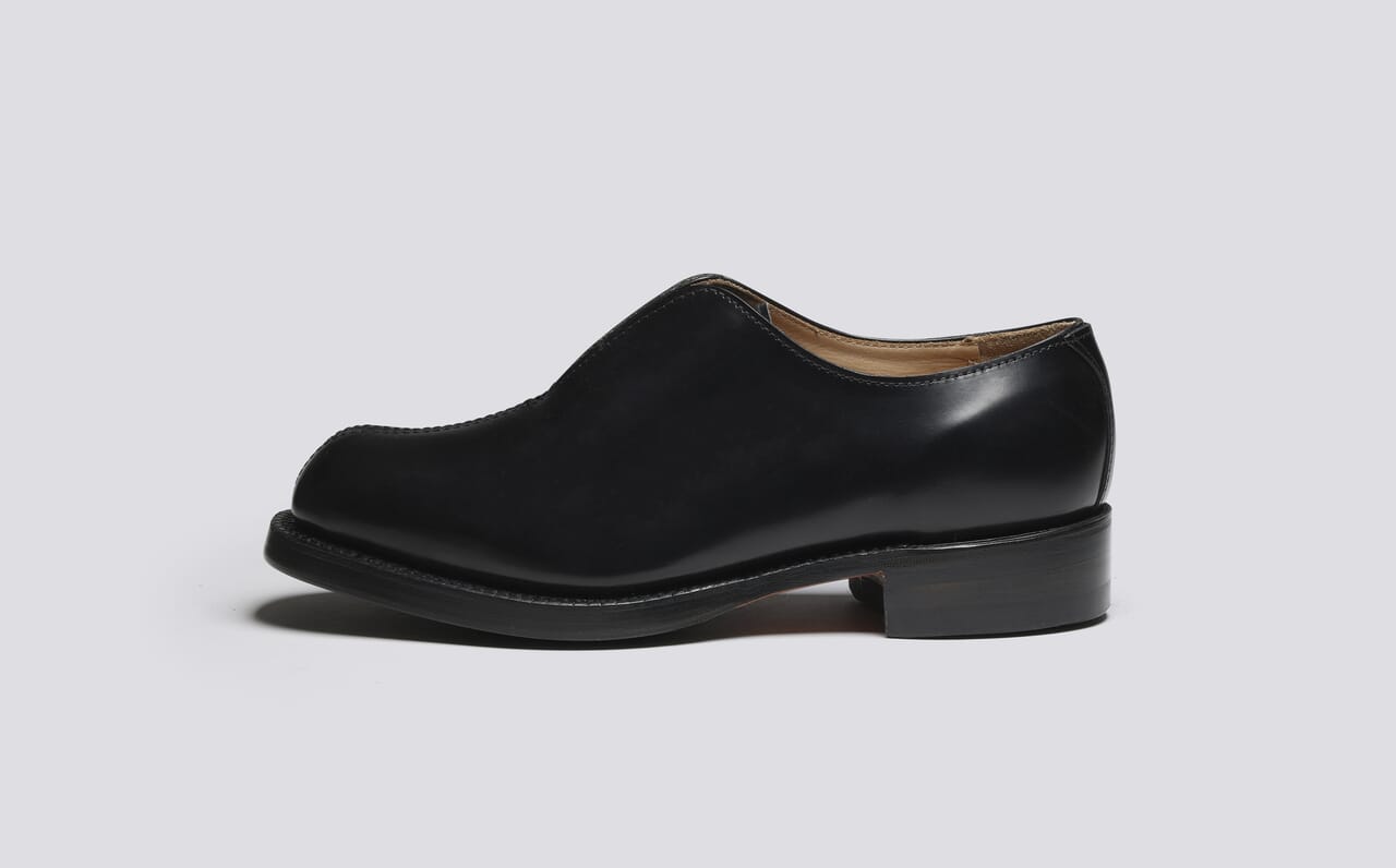 YMC x Grenson | Mens Oxford Shoes in Black Leather | Grenson