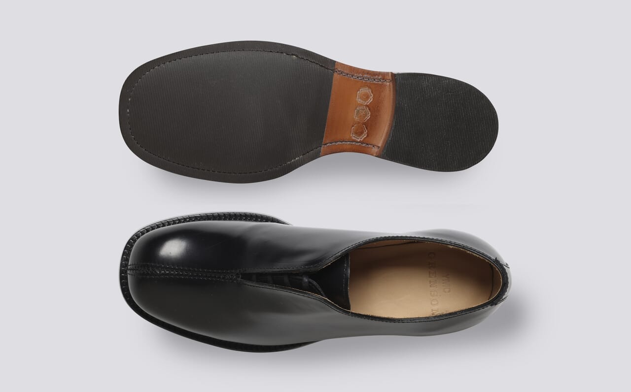 YMC x Grenson | Womens Oxford Shoes in Black Leather | Grenson