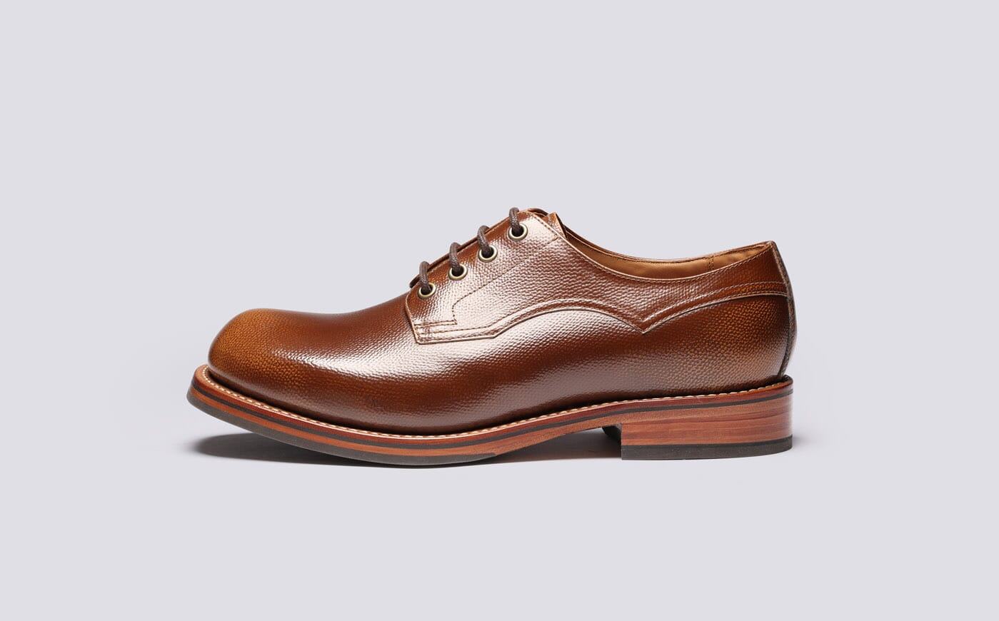 靴 60s Grenson Brown Plain Toe Blucher