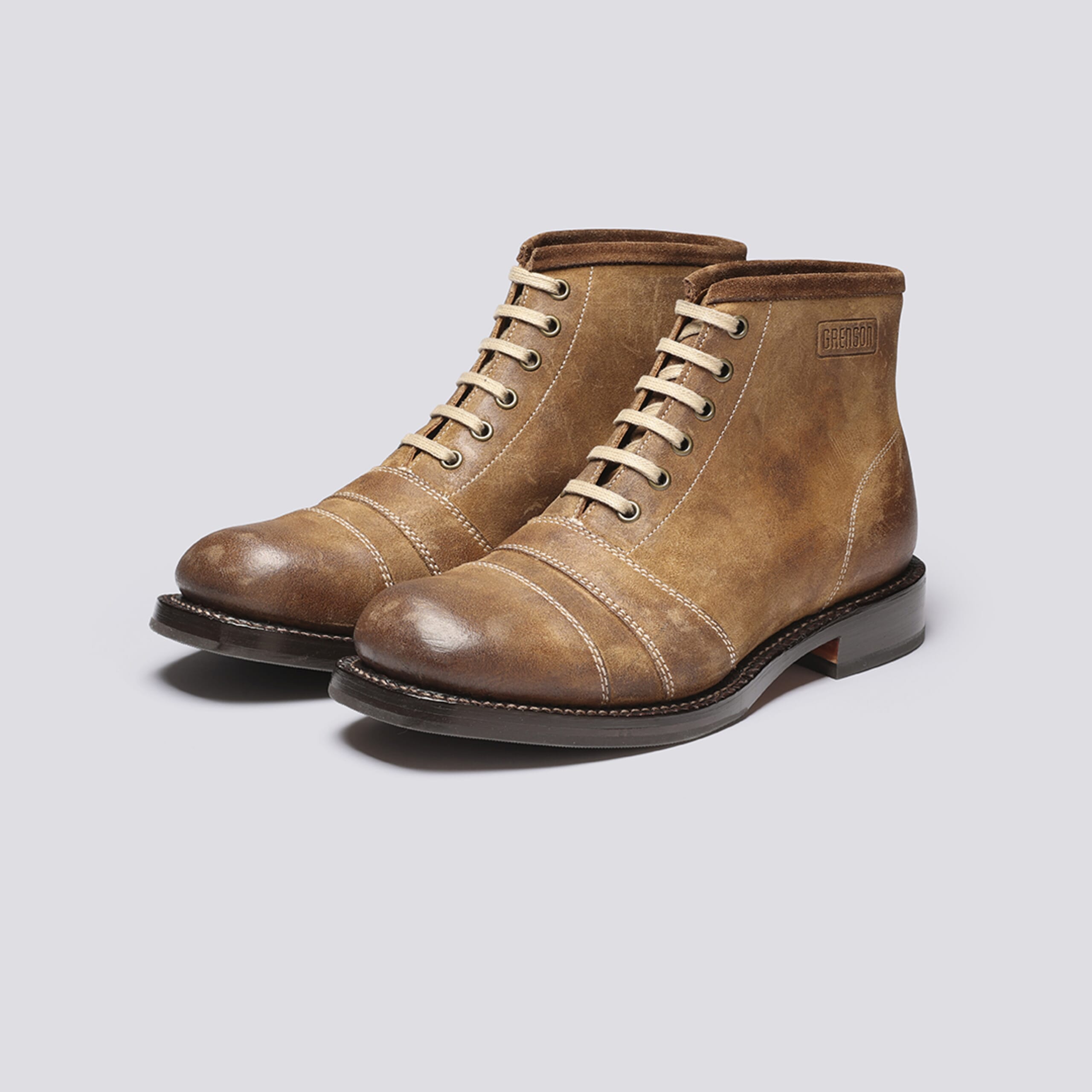 Aldo | Mens Boots in Nutmeg Burnished Suede | Grenson display picture 2
