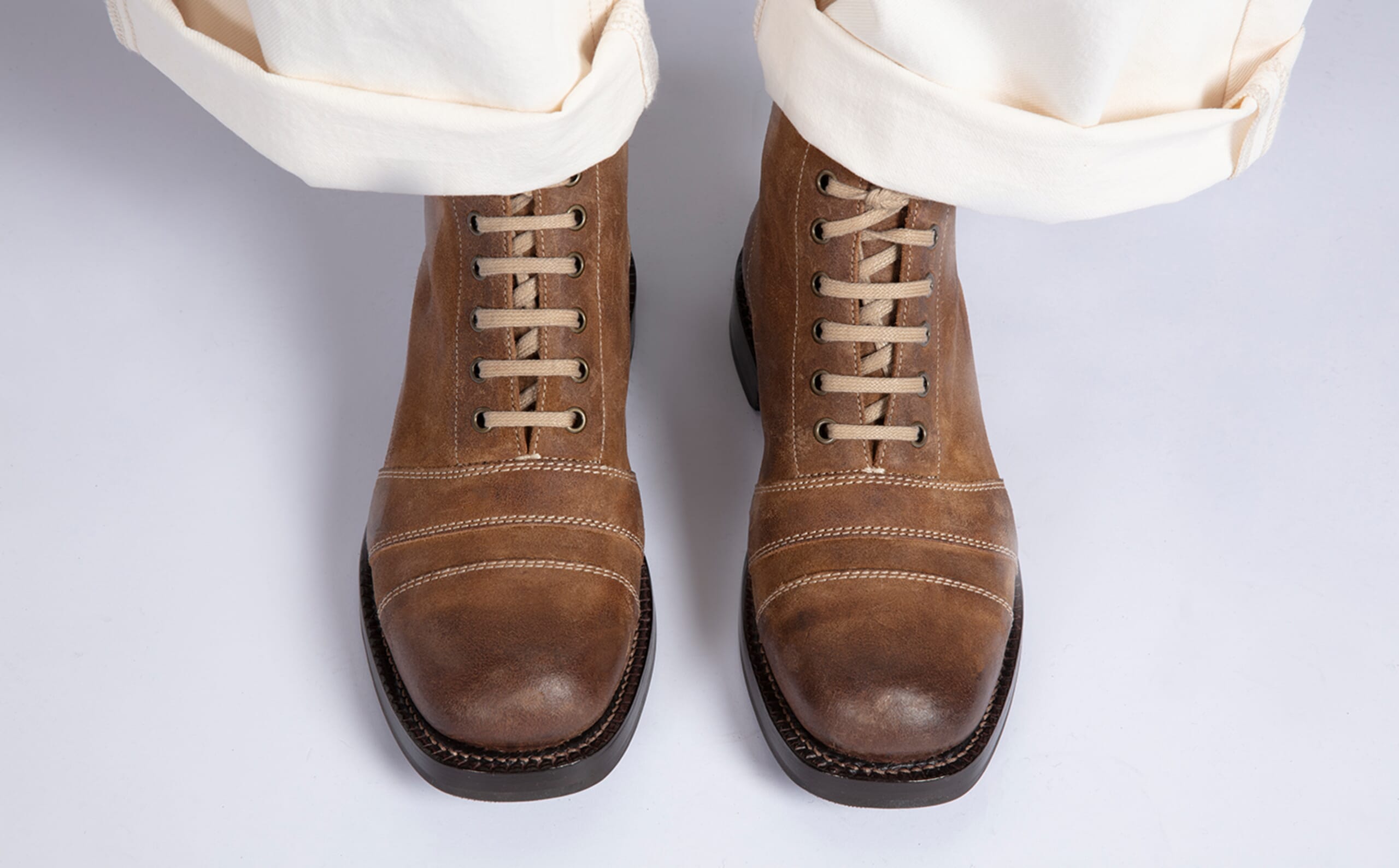 Aldo | Mens Boots in Nutmeg Burnished Suede | Grenson
