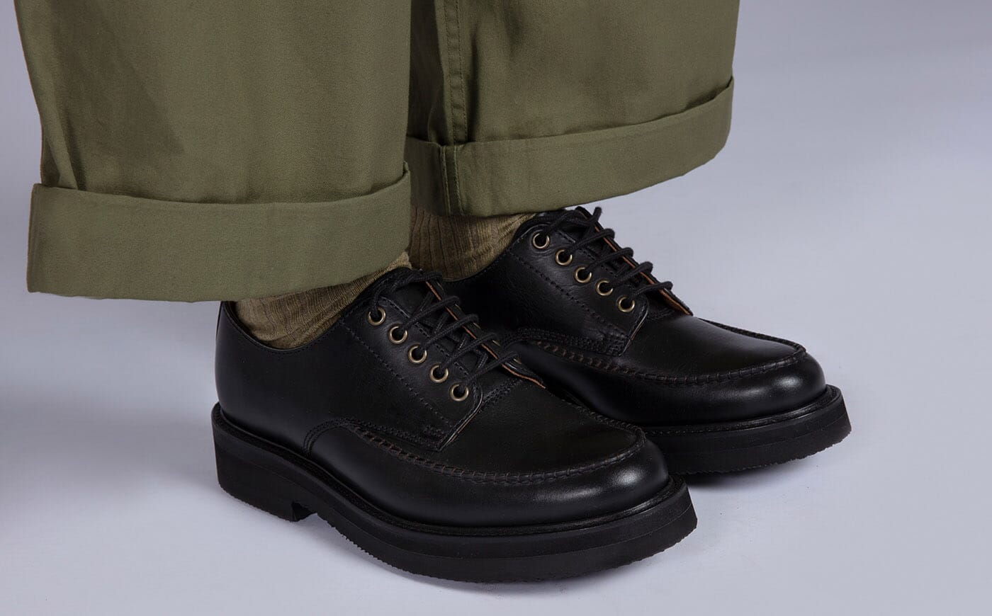 Carlo | Mens Derby Shoes in Black Leather | Grenson display picture 2