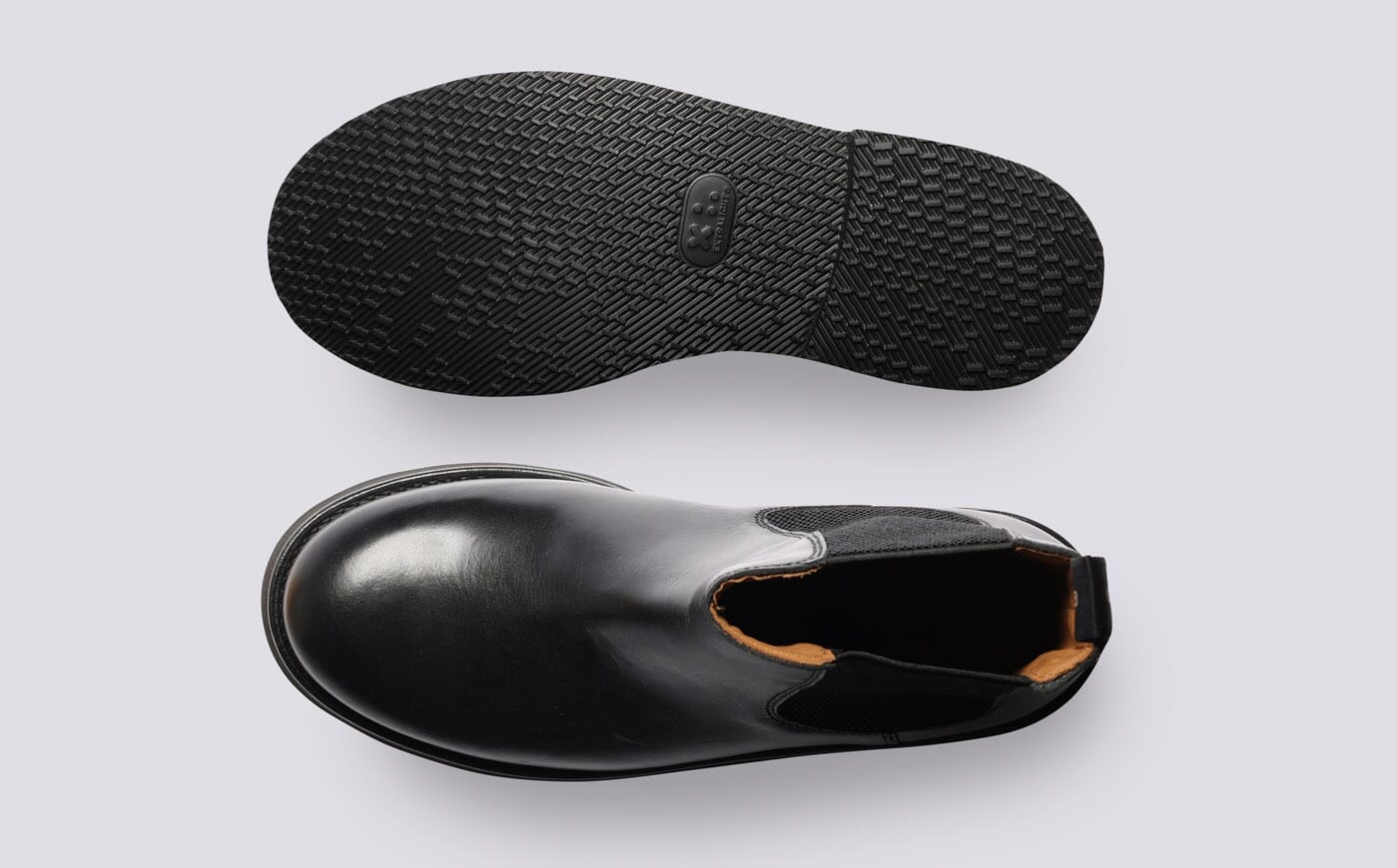 ジジーフランキー Ziggy | Mens Chelsea Boots in Black Pull Up Leather | Grenson