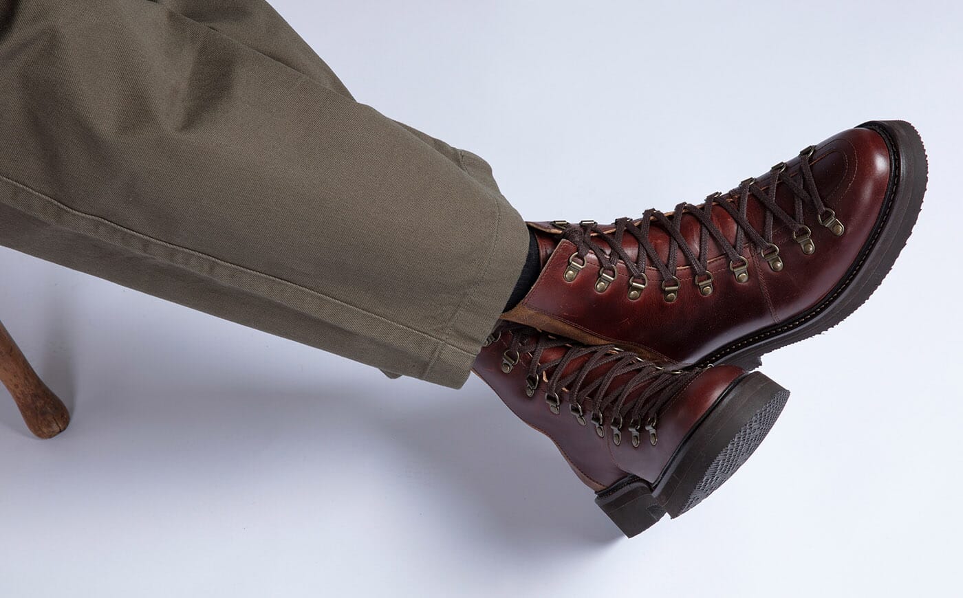 Brady | Mens Hiker Boots in Brown Leather and Suede | Grenson