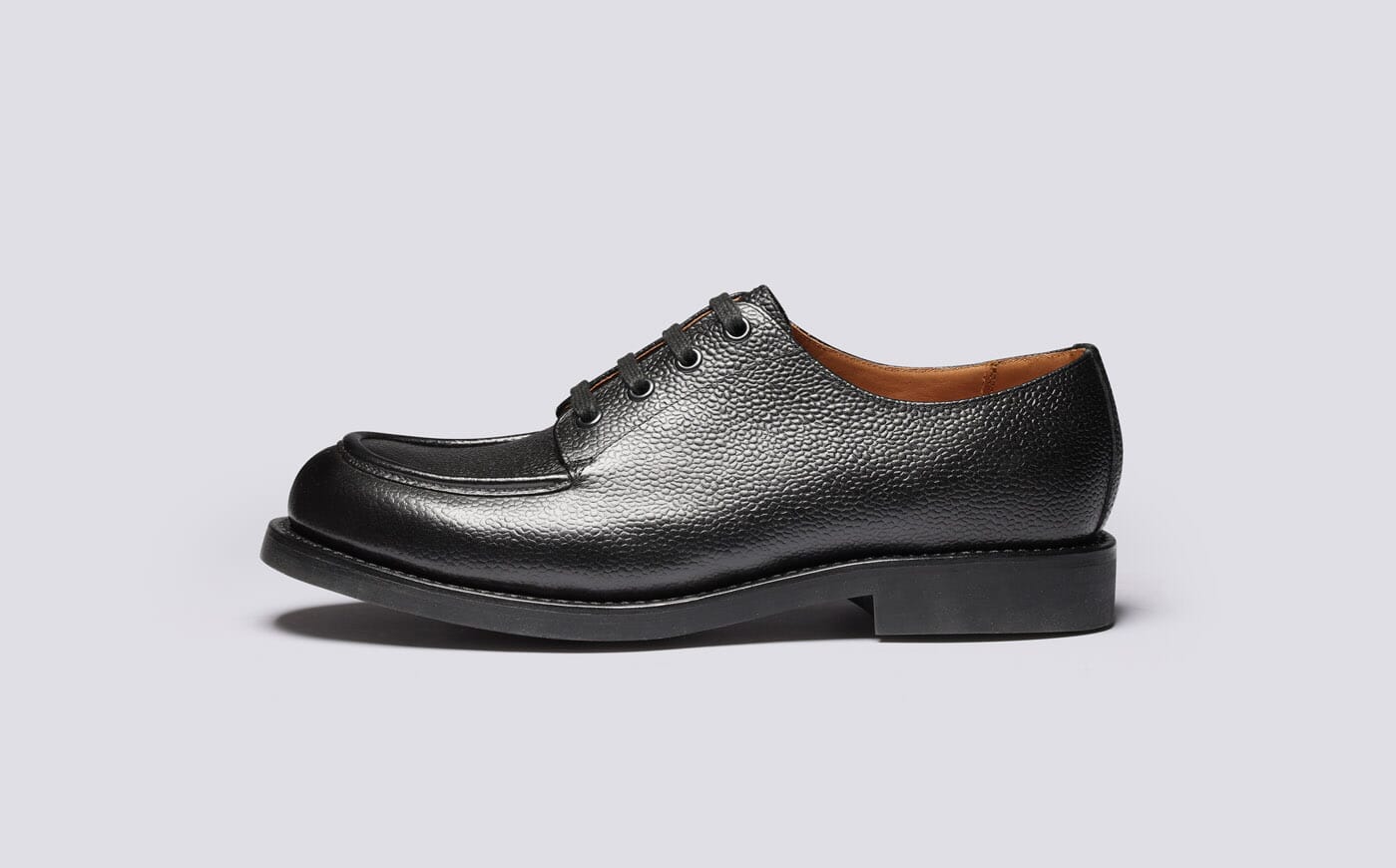 Eric | Mens Derby Shoes in Black Grain Leather | Grenson display picture 2