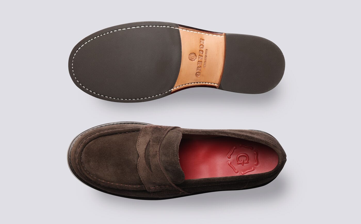 Men\'s Grenson Brown Suede Buckle Loafers The Jake in Snuff Suede with Matching Belt – George Lyon Shoes main image 2