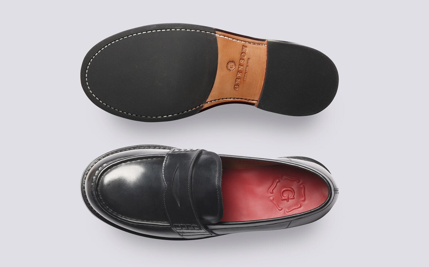 Nate | Mens Loafers in Black Leather | Grenson