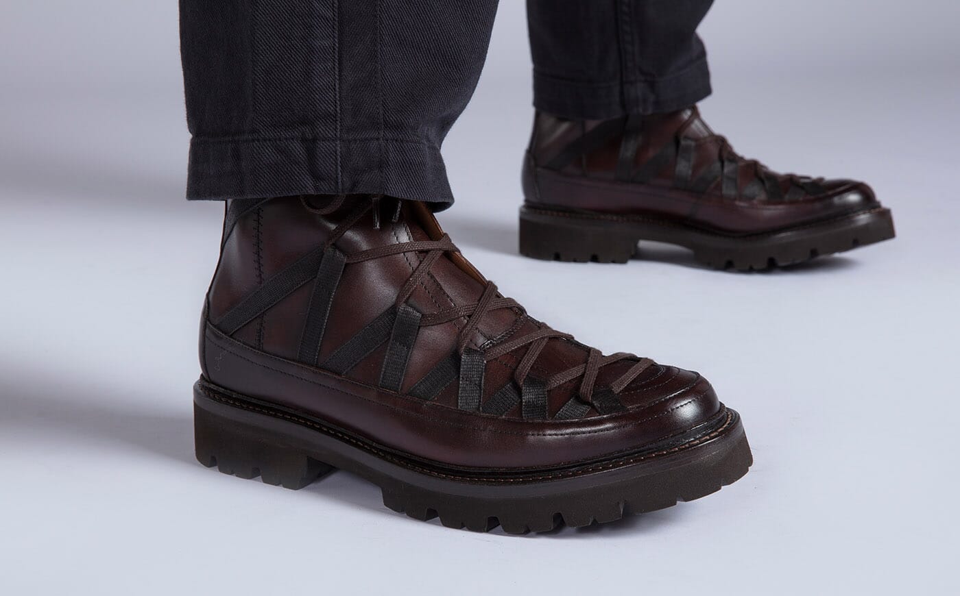 GRENSON Goodyear Brown Leather Sz 11 G Mens‎ Lace Up Split Toe Boots Curt | Goodyear Welted Derby Shoes for Men in Brown Suede  main image 4