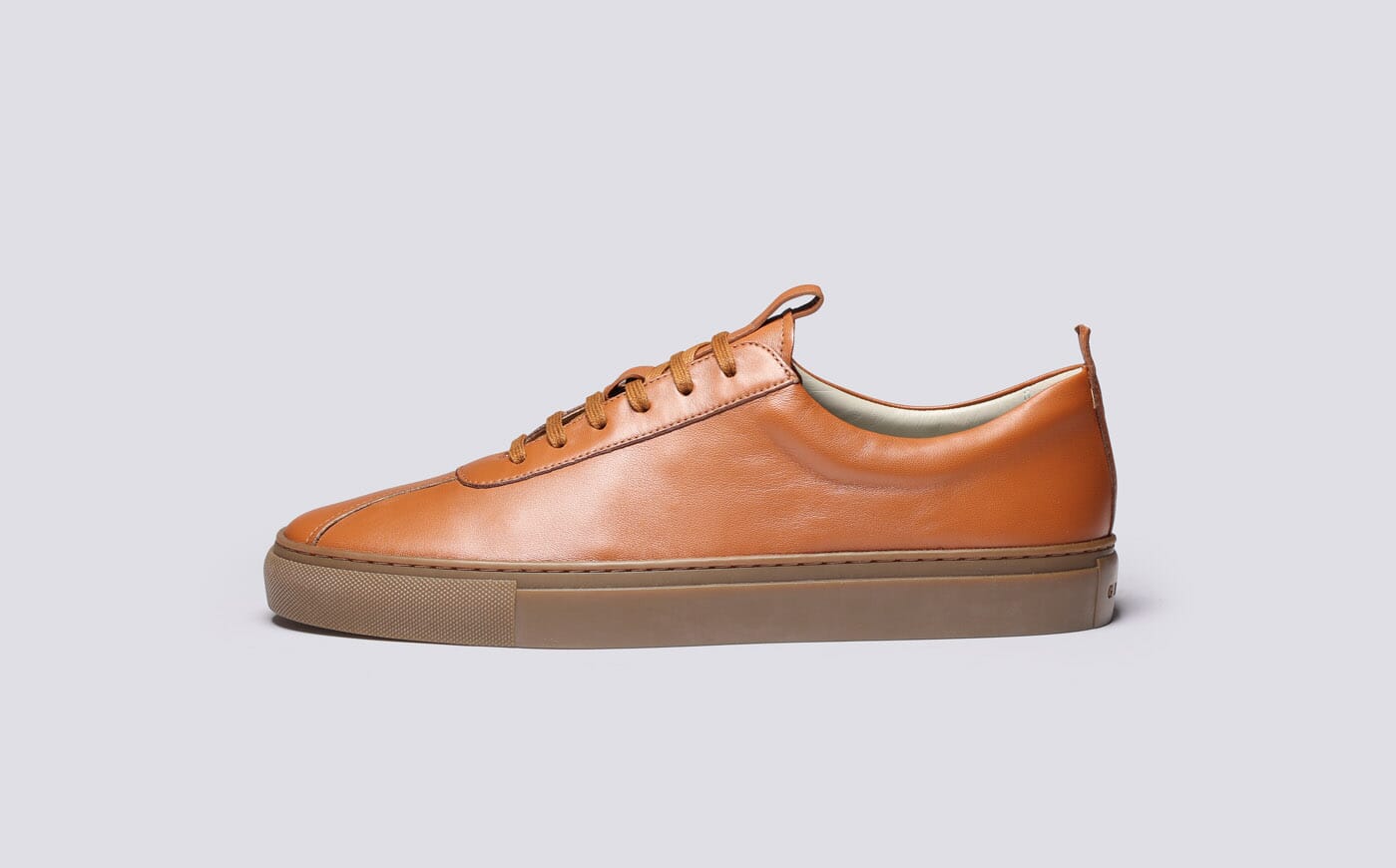 Sneaker 1 | Mens Sneakers in Tan Nappa Leather | Grenson display picture 3