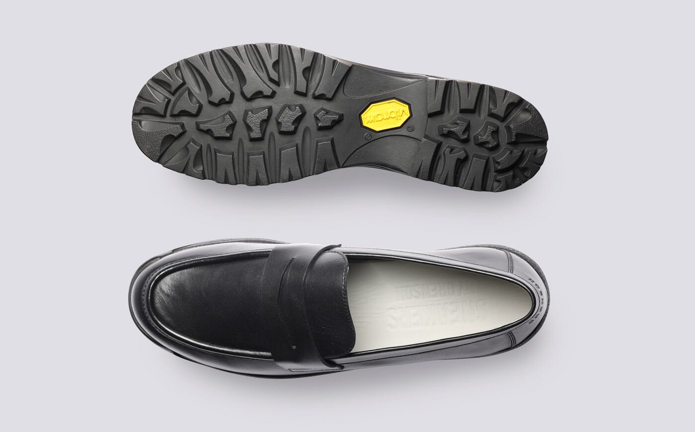 Sneaker 87 | Mens Loafers in Black with Vibram Sole | Grenson